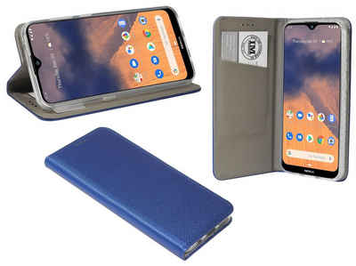 cofi1453 Handyhülle Buch Tasche "Smart" kompatibel mit NOKIA, Kunstleder Schutzhülle Handy Wallet Case Cover mit Kartenfächern, Standfunktion Blau