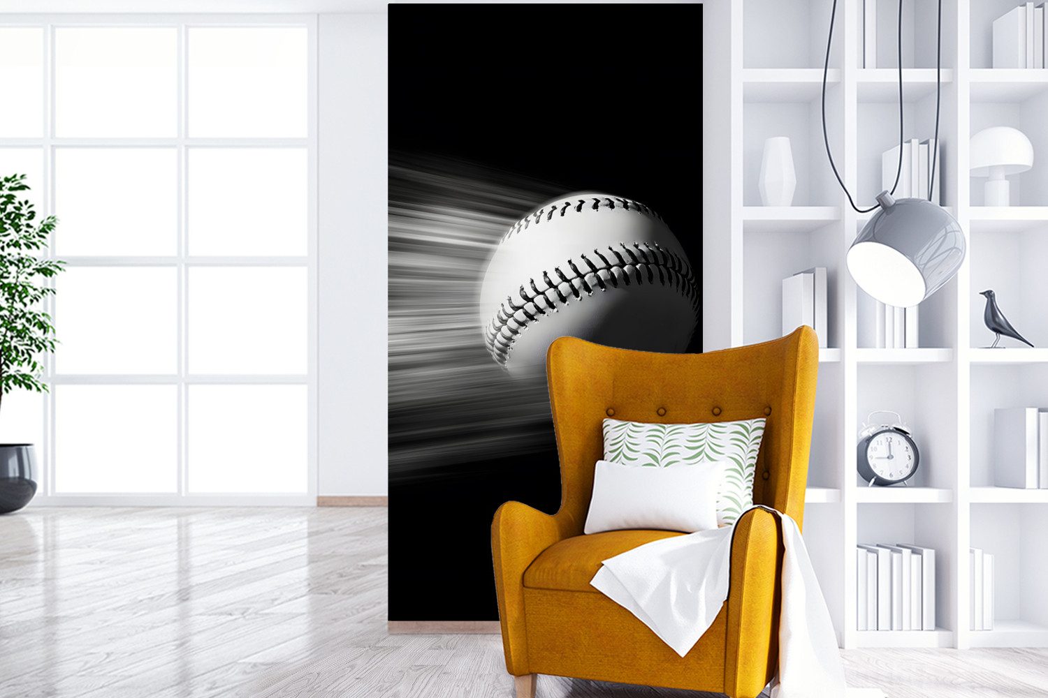 MuchoWow Fototapete Baseball - Weiß - günstig online kaufen