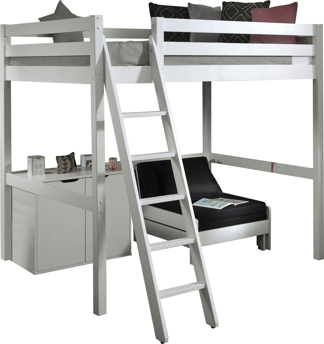 und Hochbett inkl. cm x Vipack Kommode 140 200 Liegefläche, Schlafsessel mit Hochbett