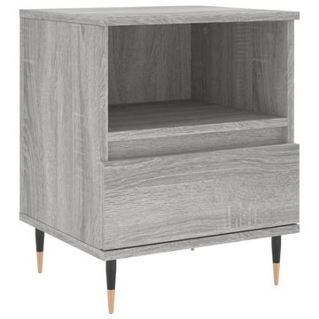 vidaXL Nachttisch Nachttische 2 Stk Grau Sonoma 40x35x50 cm Holzwerkstoff Nachtkonsole S