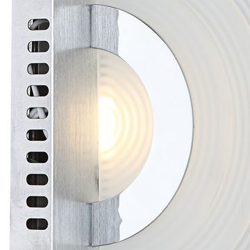 Globo LED Wandleuchte, Leuchtmittel inklusive, Warmweiß, LED 5 Watt Beleuchtung Wandleuchte Glas Wandbeleuchtung Aluminium