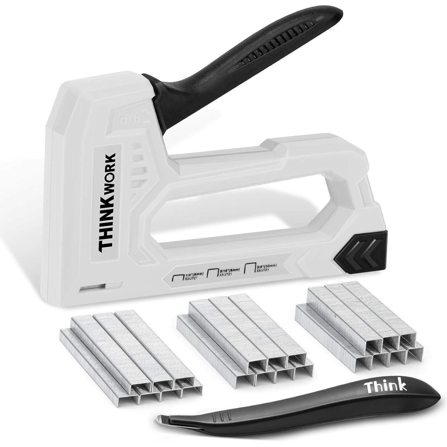 LuxusKollektion Handheftpistole Handtacker 1600 JT21 Klammern Klammerentferner Holz Polster Grau