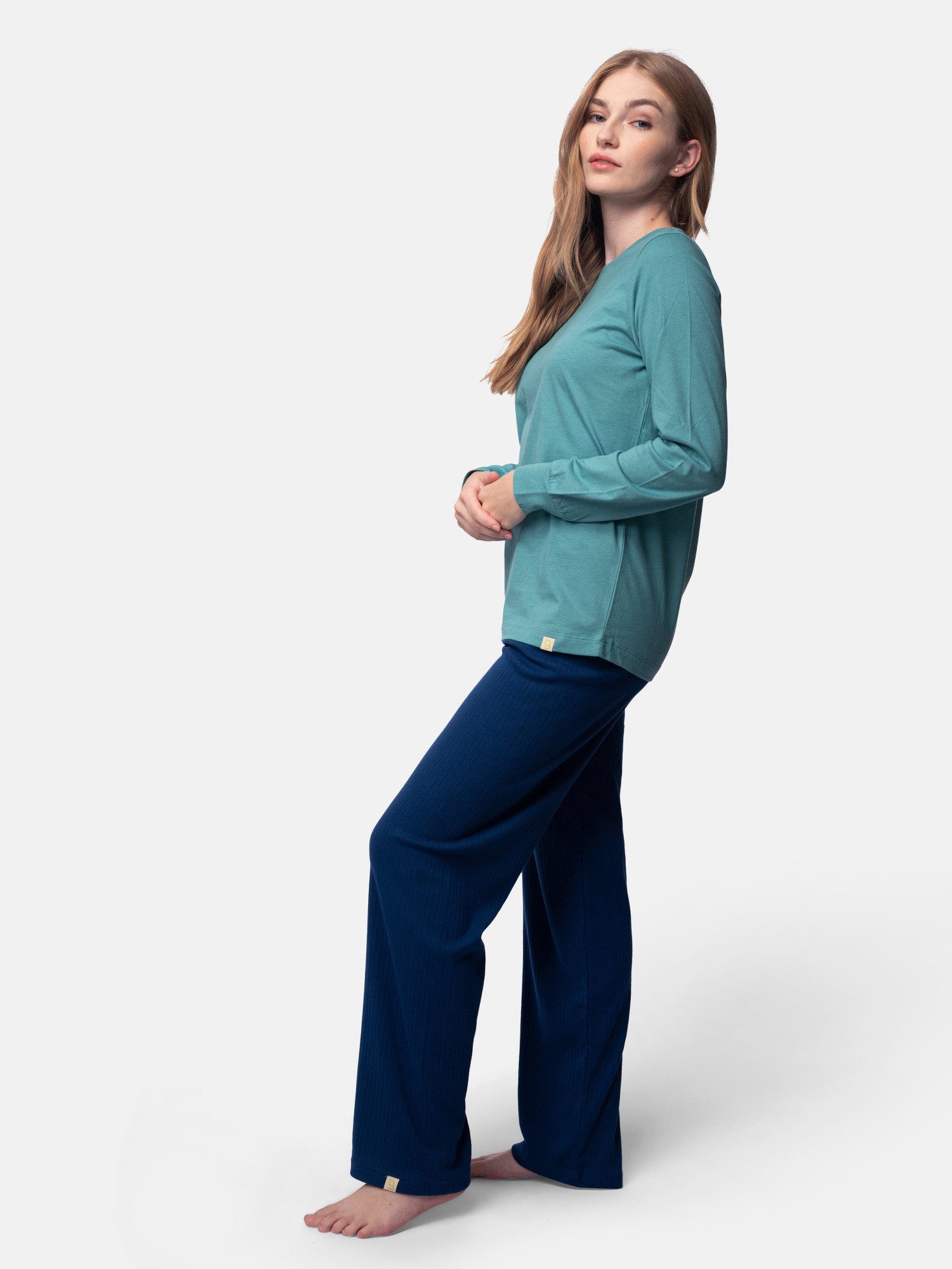 greenjama Pyjamaoberteil mit Woll-Anteil, GOTS-zertifiziert