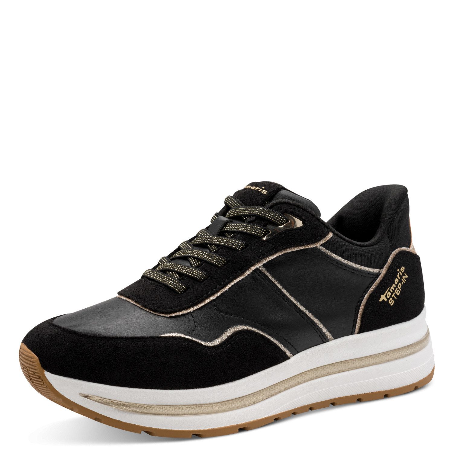 Tamaris Plateausneaker, Freizeitschuh, Halbschuh, Schnürschuh mit Kontrast- günstig online kaufen