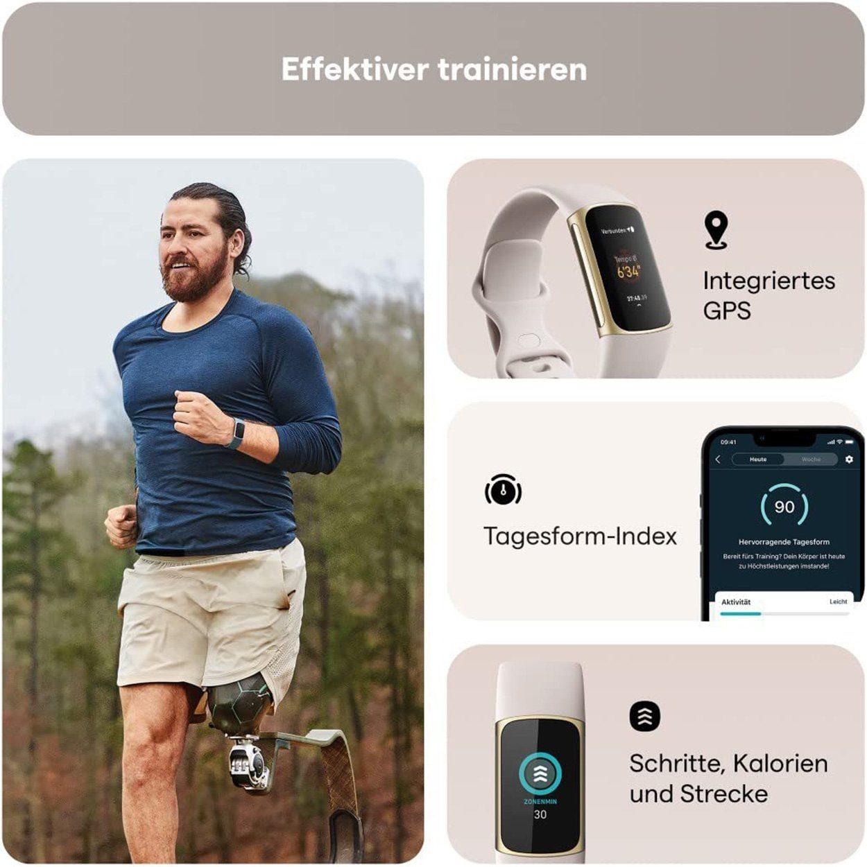 fitbit Charge 5 Smartwatch weiß