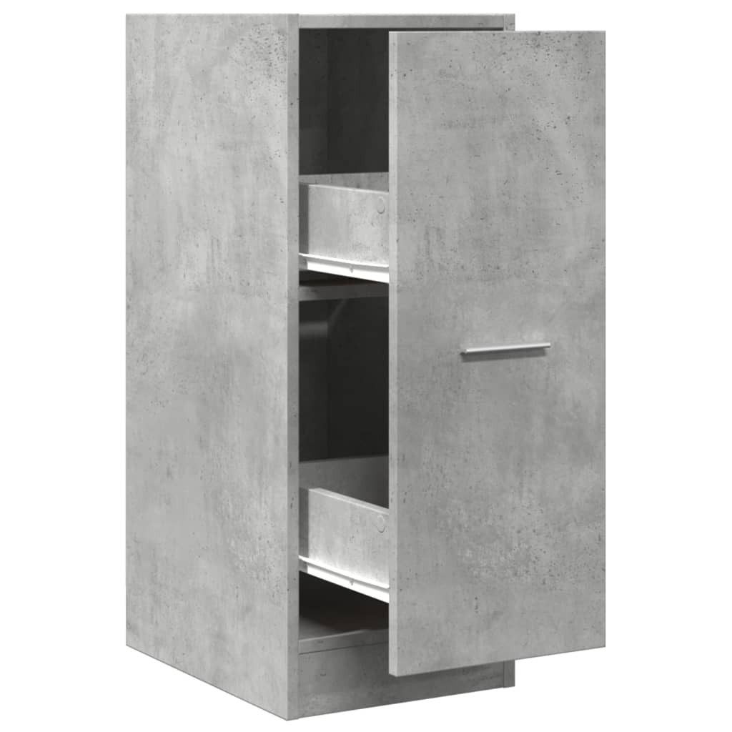 vidaXL Apothekerschrank 30 x 41 x 775 cm Apothekerschrank Betongrau 30x41x77,5 cm Spanplatte