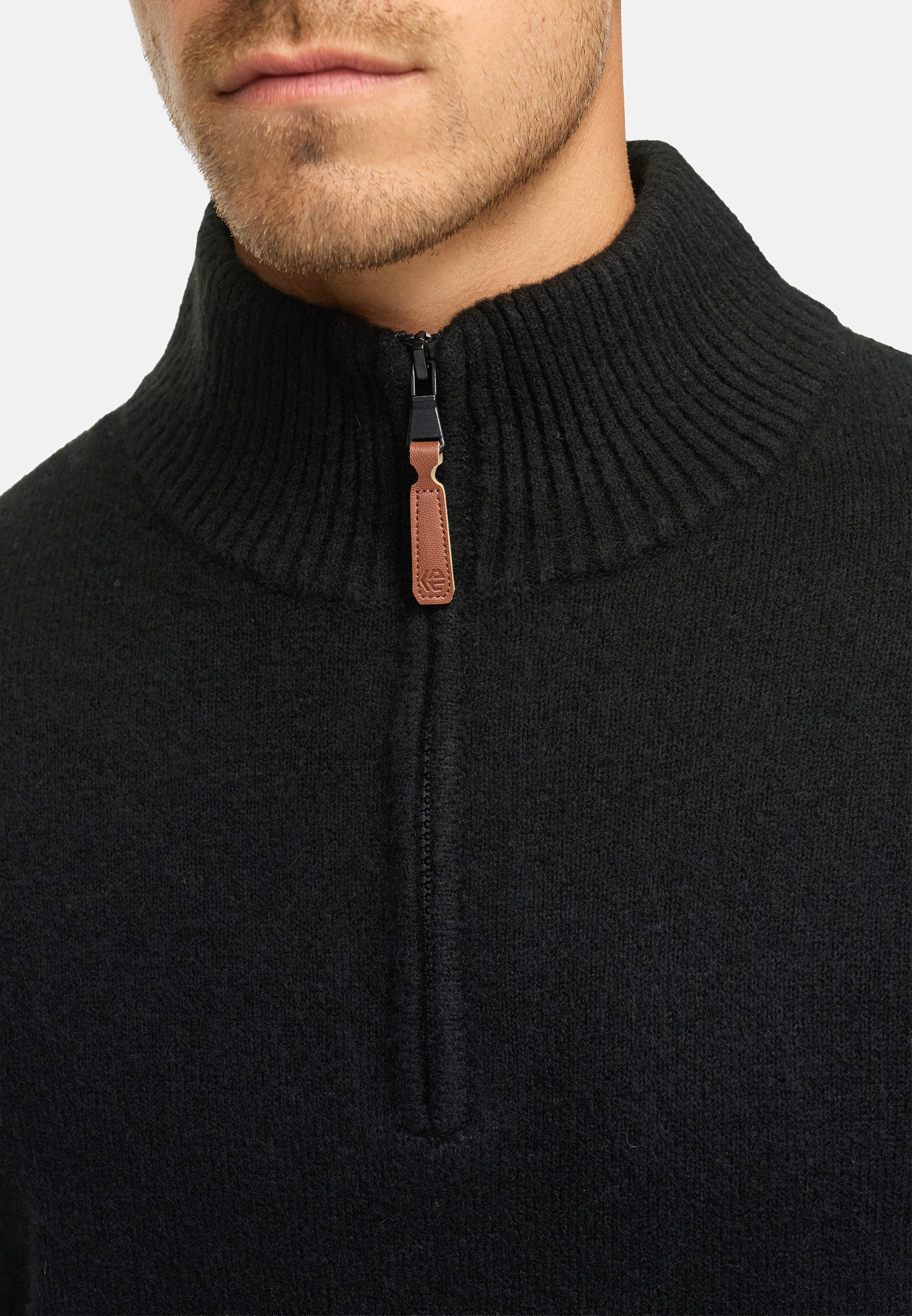 Indicode Strickpullover Herren INTrax Half Pullover Herrenpullover Bequemer Strickpullover