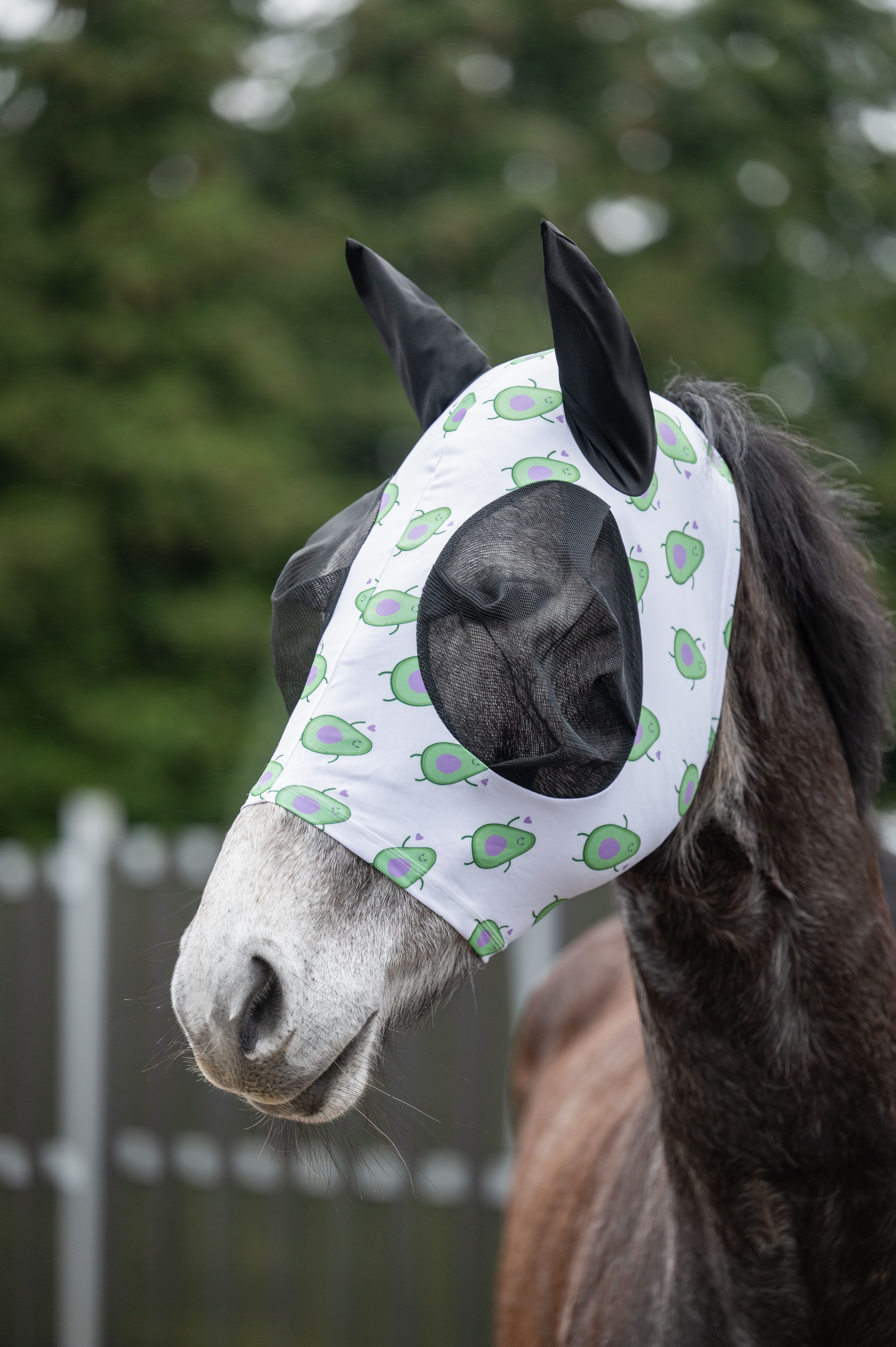 HKM Fliegenmasken HKM Fliegenschutzmaske "Avocado" atmungsaktiv, Weiches Material verhindert Scheuerstellen