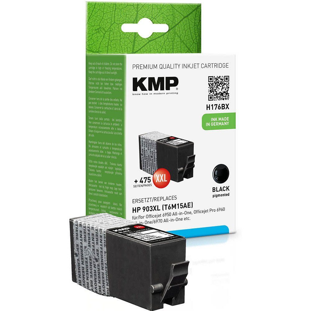 KMP 1 Tinte H176BX ERSETZT HP 903XL - black Tintenpatrone (1 Farbe, 1-tlg) schwarz