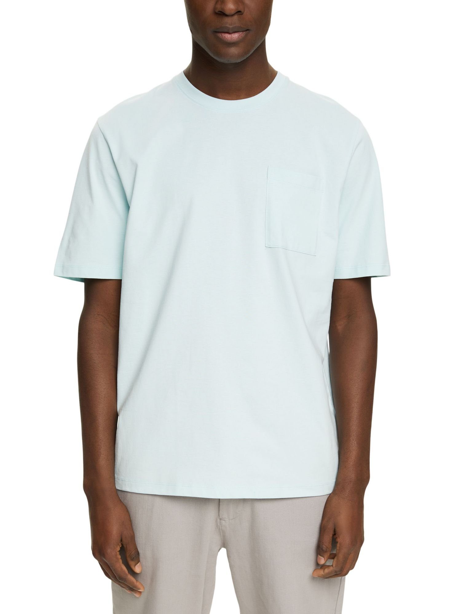 GREEN 100% T-Shirt, LIGHT T-Shirt (1-tlg) edc AQUA by Jersey Baumwolle Esprit