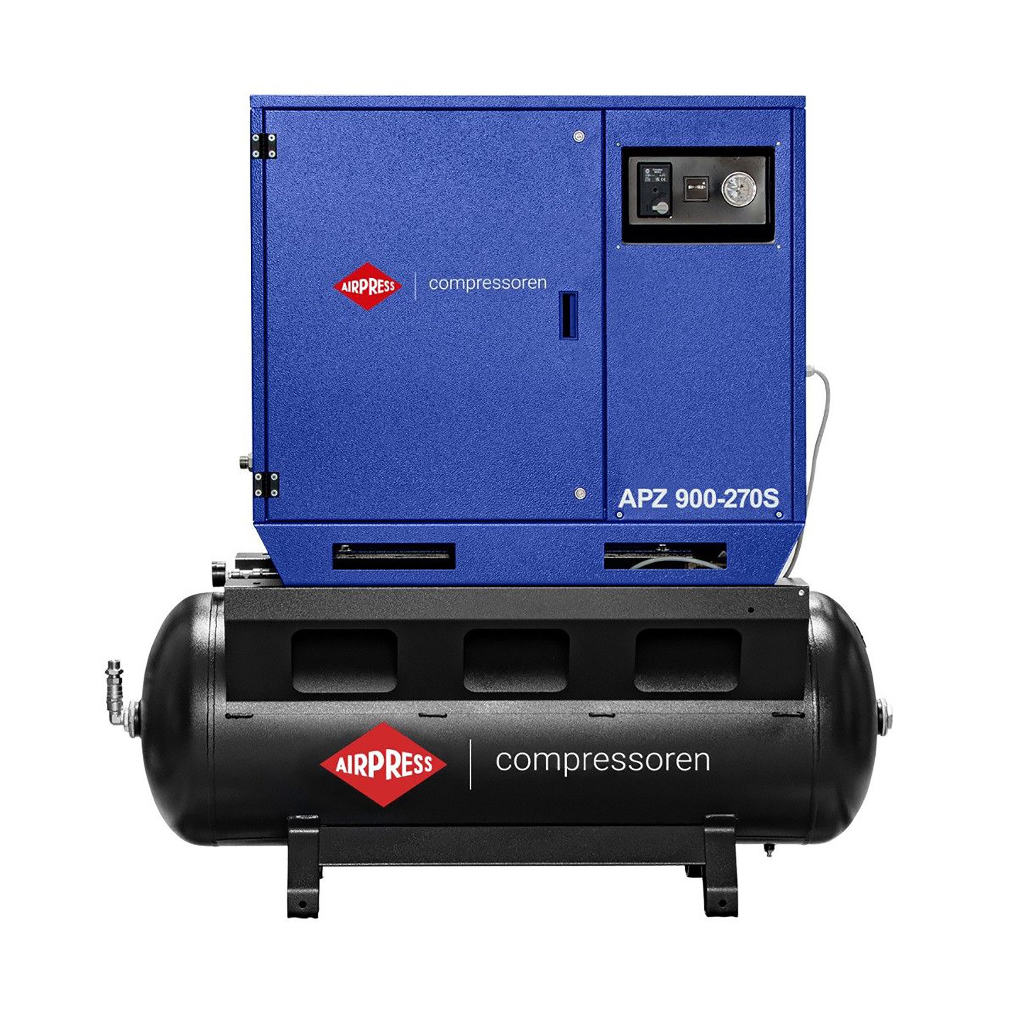 Airpress Kompressor Flüsterkompressor APZ 900-270S 10 bar 270L K30 7.5 PS 611 l/min, max. 10 bar, 270 l, sehr leise