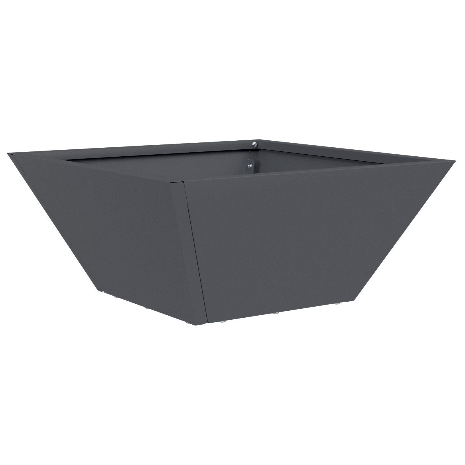 vidaXL Blumentopf Plastikpflanzkübel Anthrazit Kunststoff 35 x 35 x 15 cm Langlebig (1 St)