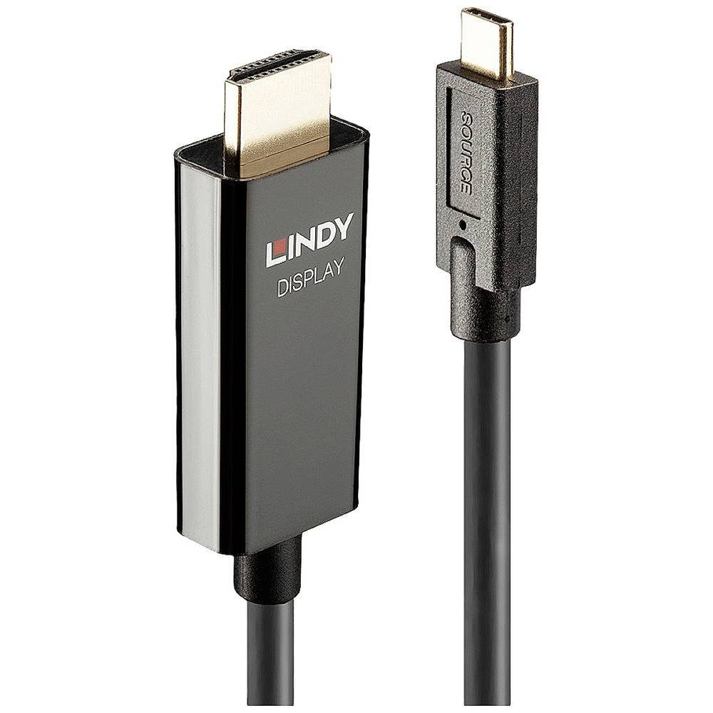Lindy Videokabel-Adapter 5 m USB Typ-C HDMI Typ A (Standard 43315 HDMI-Kabel, 4K UHD