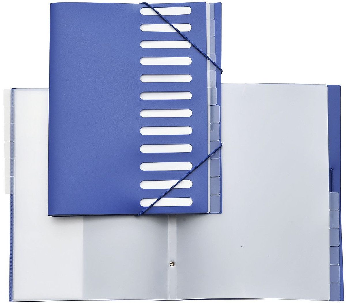 Organisationsmappe Ordnungsmappe A4 PP 12 Fächer blau.