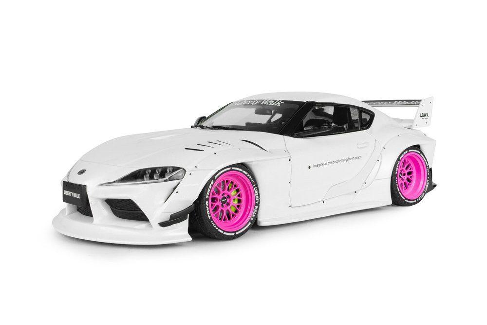 Solido Modellauto Toyota GR Supra LWB 2025 weiß pink, Maßstab 1:18
