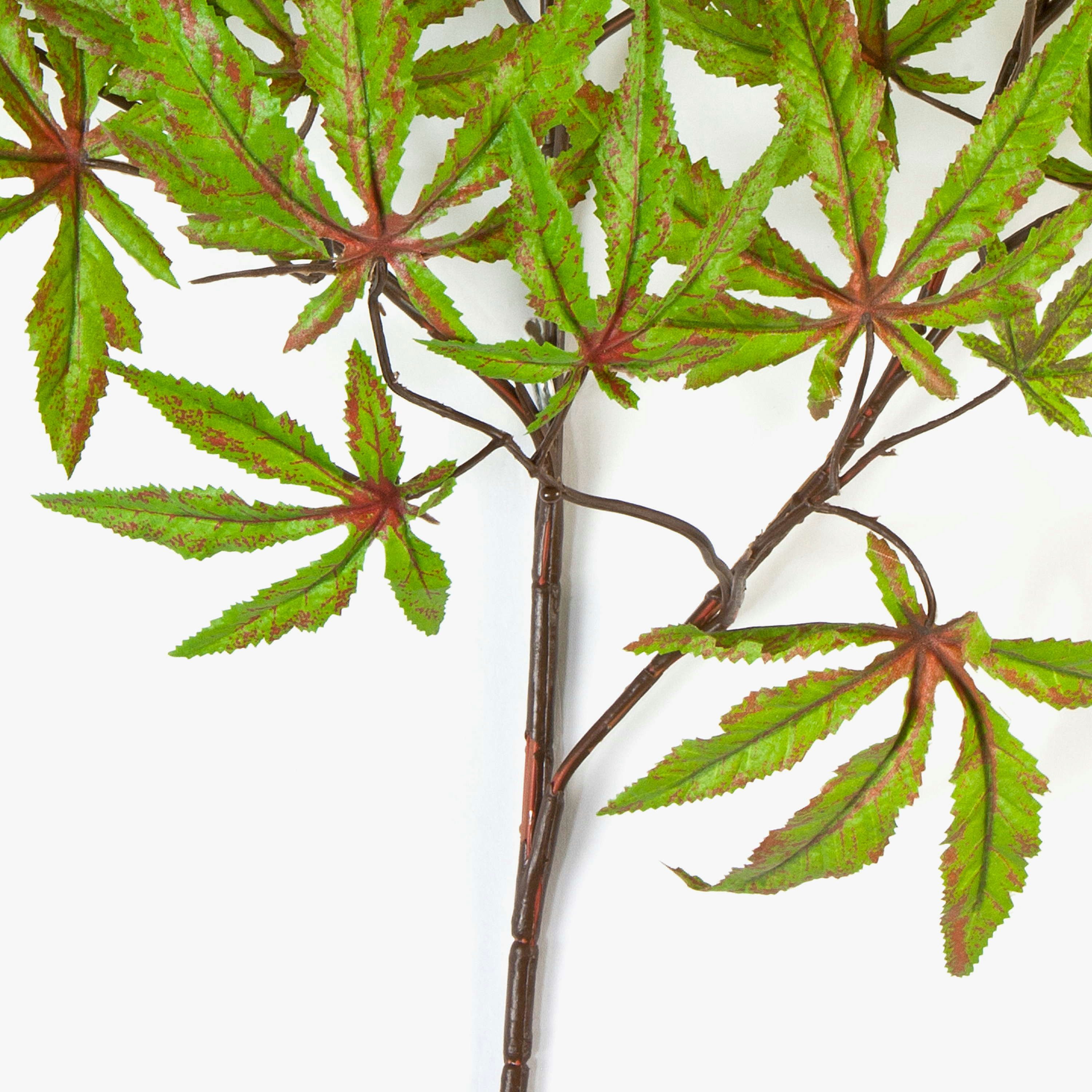 Kunstzweig Japanischer Ahorn Zweig, grün-rot, 60cm - Kunstzweig Ahorn (Japanischer Ahorn), artplants, Höhe 60.0 cm
