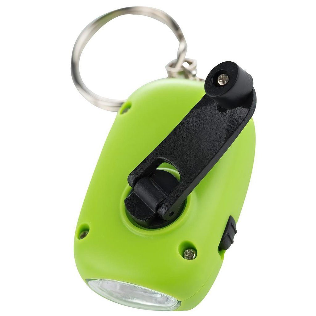 Munkees Taschenlampe Mini Solar Dynamo Leuchte, grün (Einzelartikel, 1-St), Solar, Dynamo, LED, kompakt, Schlüsselanhänger