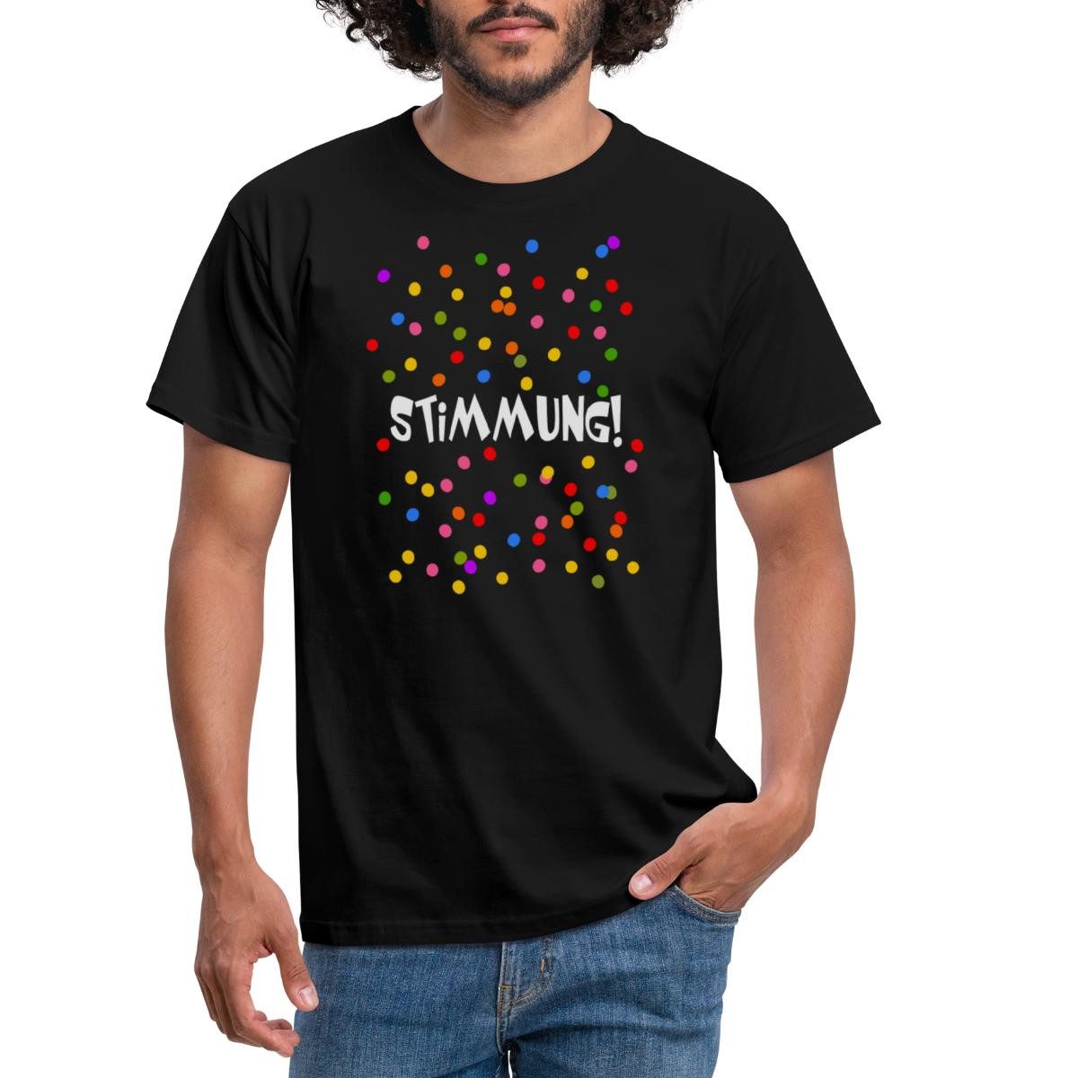 Spreadshirt T-Shirt Stimmung Konfetti Fasching Karneval Männer T-Shirt (1-tlg)