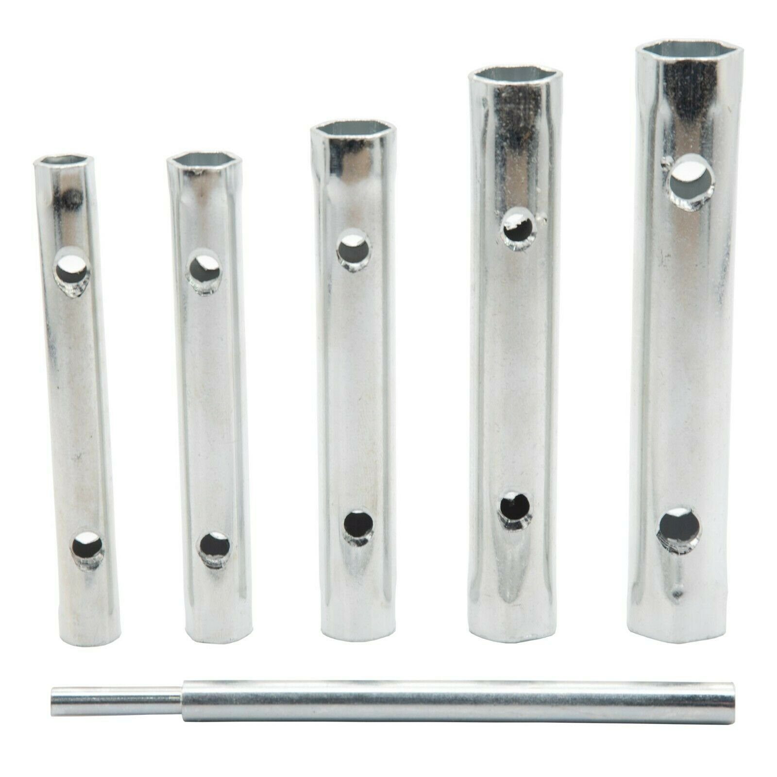 BENSON Steckschlüssel Steckschlüssel Rohrsteckschlüssel 6 tlg 8-17 mm (6 St), Schraubenschlüssel, Sechskant, Set | Steckschlüssel