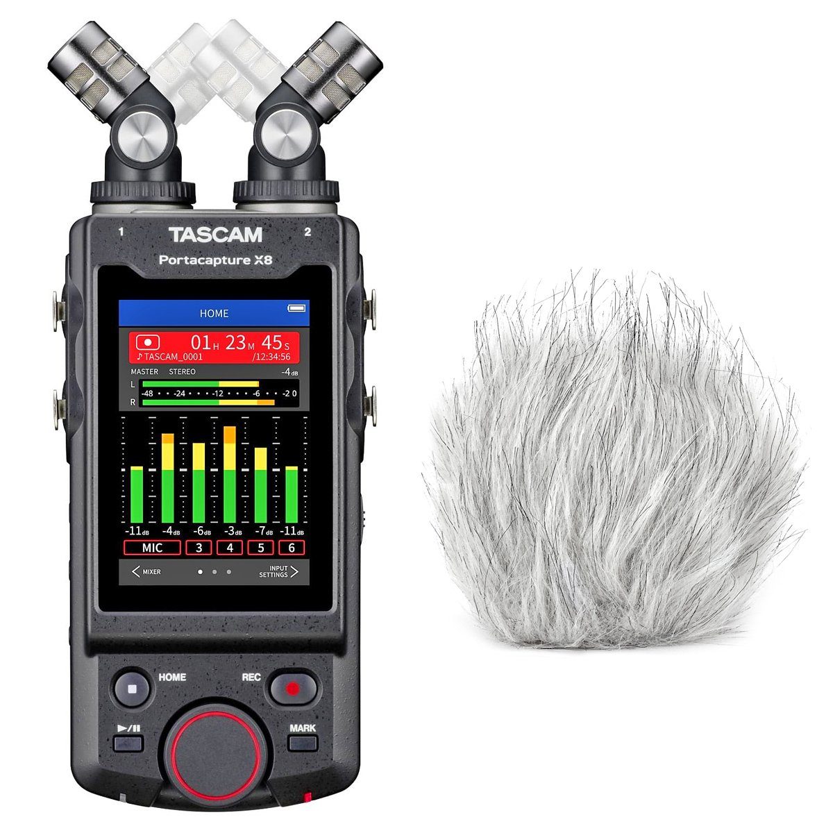 Tascam Tascam Portacapture X8 Audio-Recorder mit Windschutz Digitales Aufnahmegerät (Recorder)