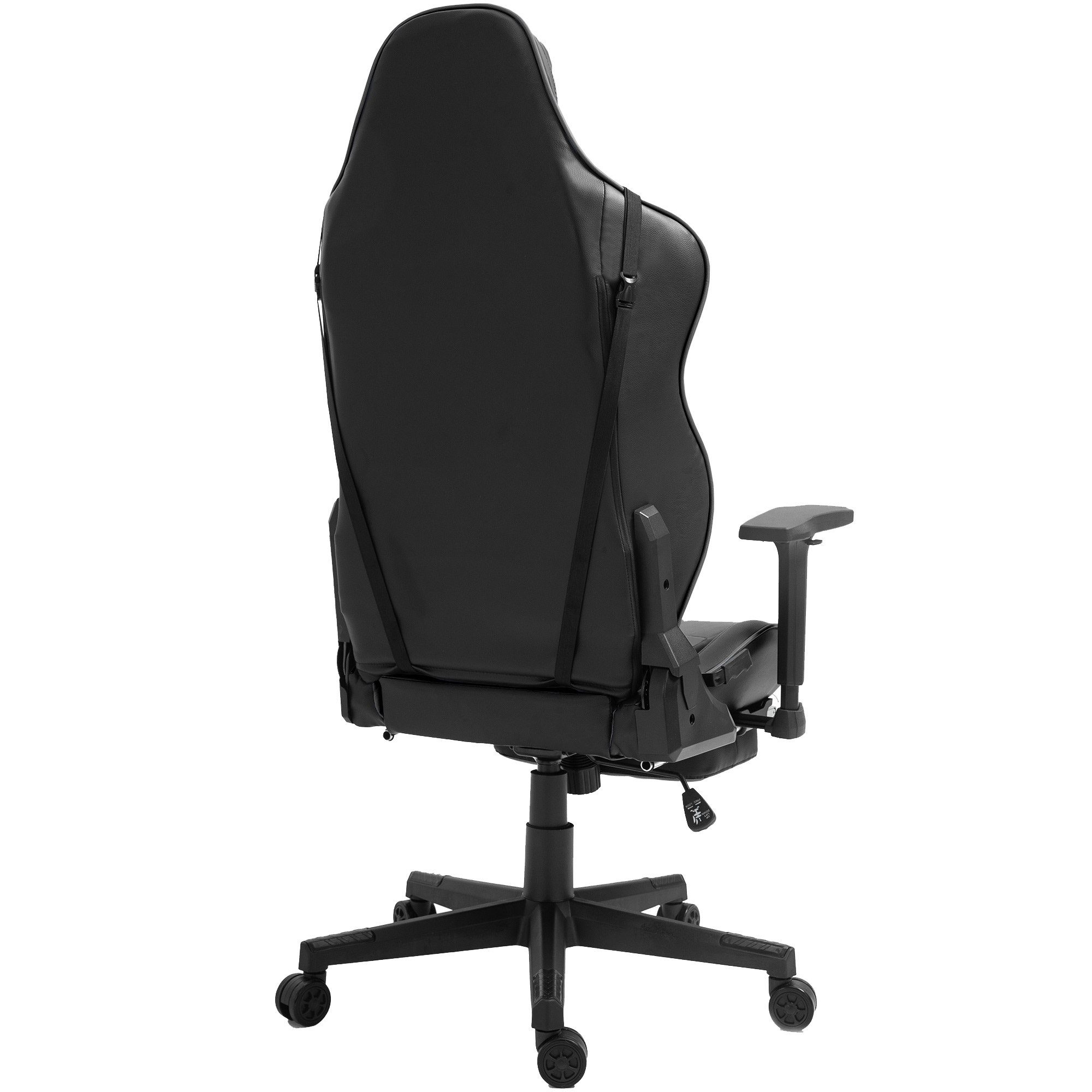 TRISENS Chefsessel Ikaros (1 und ergonomsichen Chefsessel Racing Stück), Sportsitz Chair 4D-Armlehnen Schwarz mit Drehstuhl Schreibtischstuhl