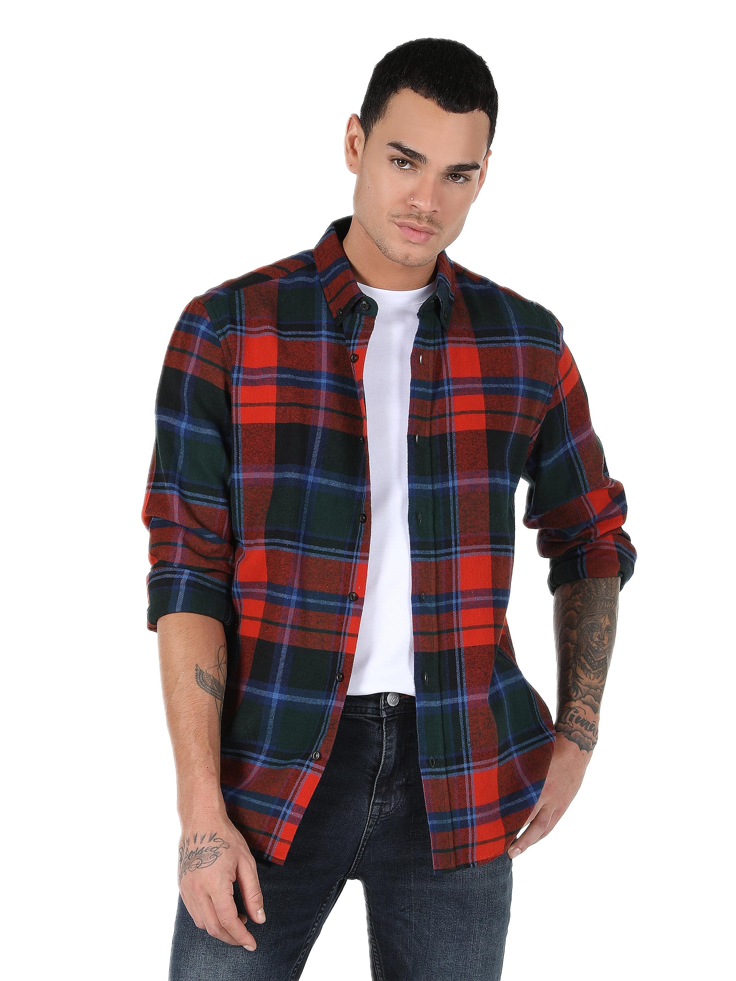 Colins Shirtkleid Freizeithemden für Herren, Langarm Tops für Männer, Oberteile für Ul