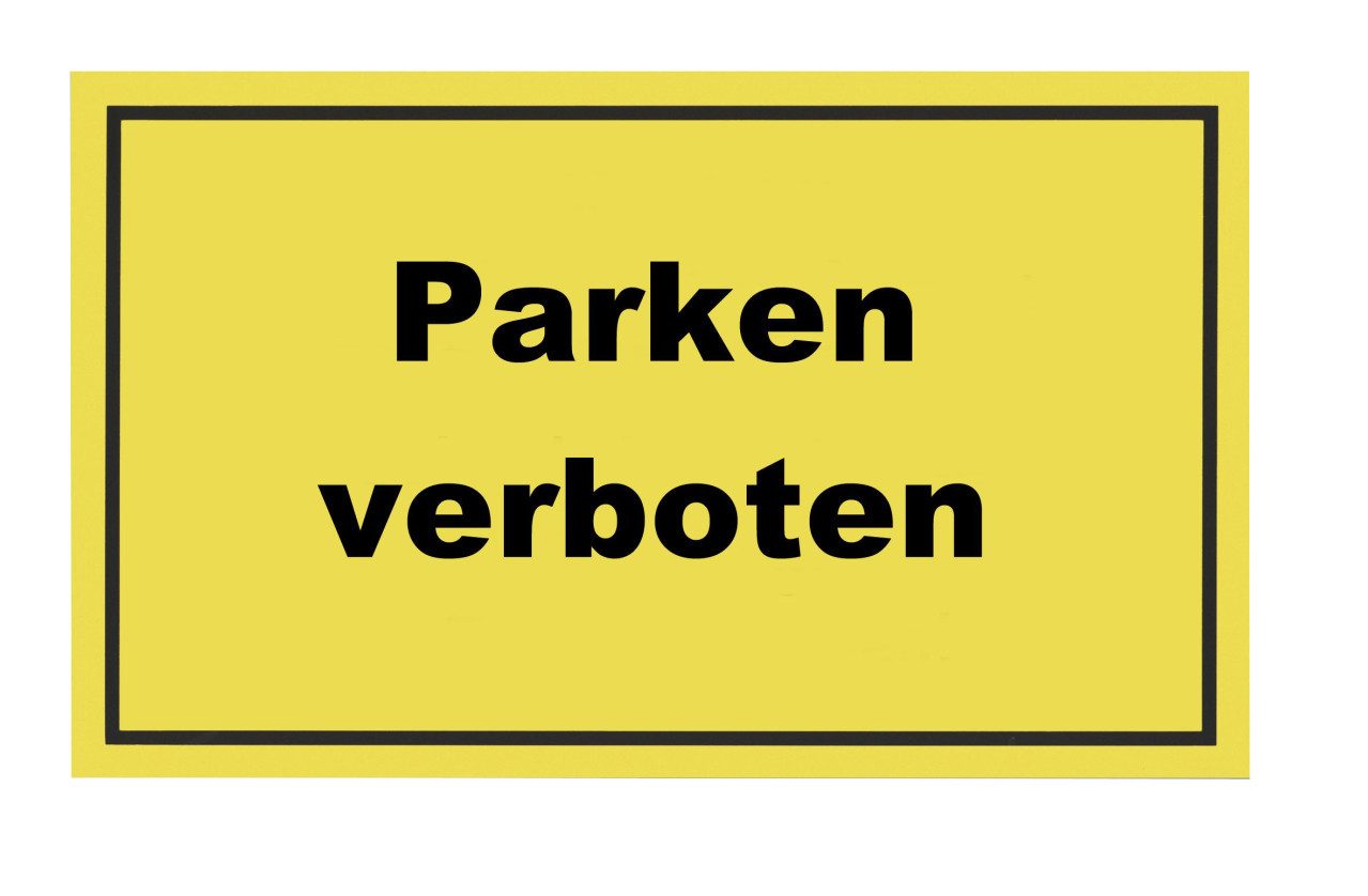 Conmetall Warnschild Conmetall Hinweisschild Parken verboten 40 x 25 cm