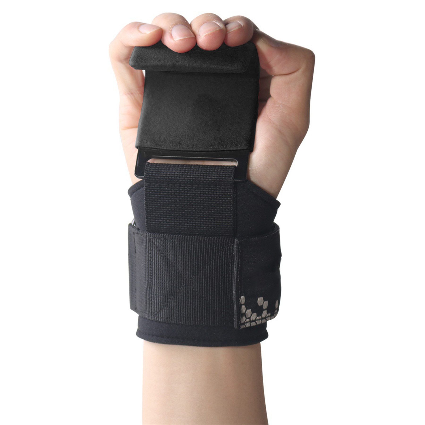 Mutig Zughilfe Zughilfen Haken Krafttraining, 8mm Gepolstert Handgelenkschutz (Profi Bodybuilding Gewichtheben Griff, Fitness Powerlifting Weight Lifting Hook), Männer Frauen rutschfest Grip, Kreuzheben klimmzug