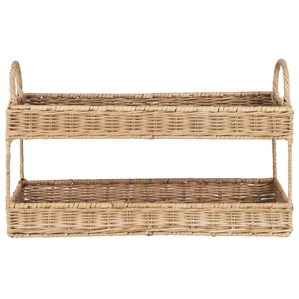 Ib Laursen Badorganizer Ib Laursen Tablett mit 2 Etagen Rattan (19x26,5x44cm)