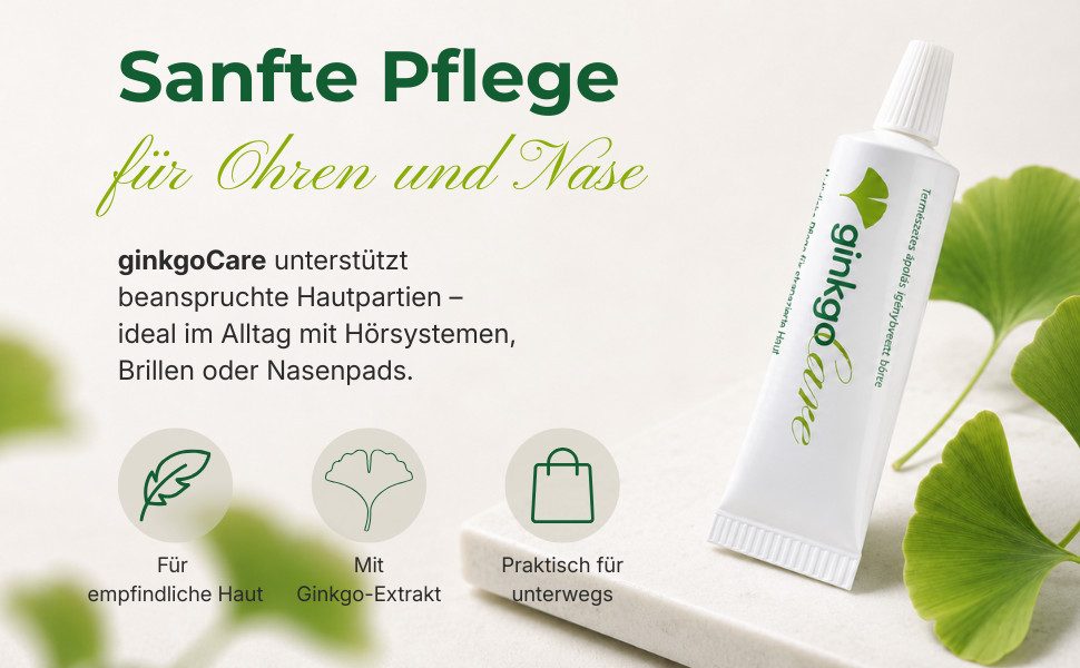 HUMANTECHNIK Hautcreme ginkgoCare Pflegecreme für Ohren & Nase Set, 2-tlg., 2x 5ml