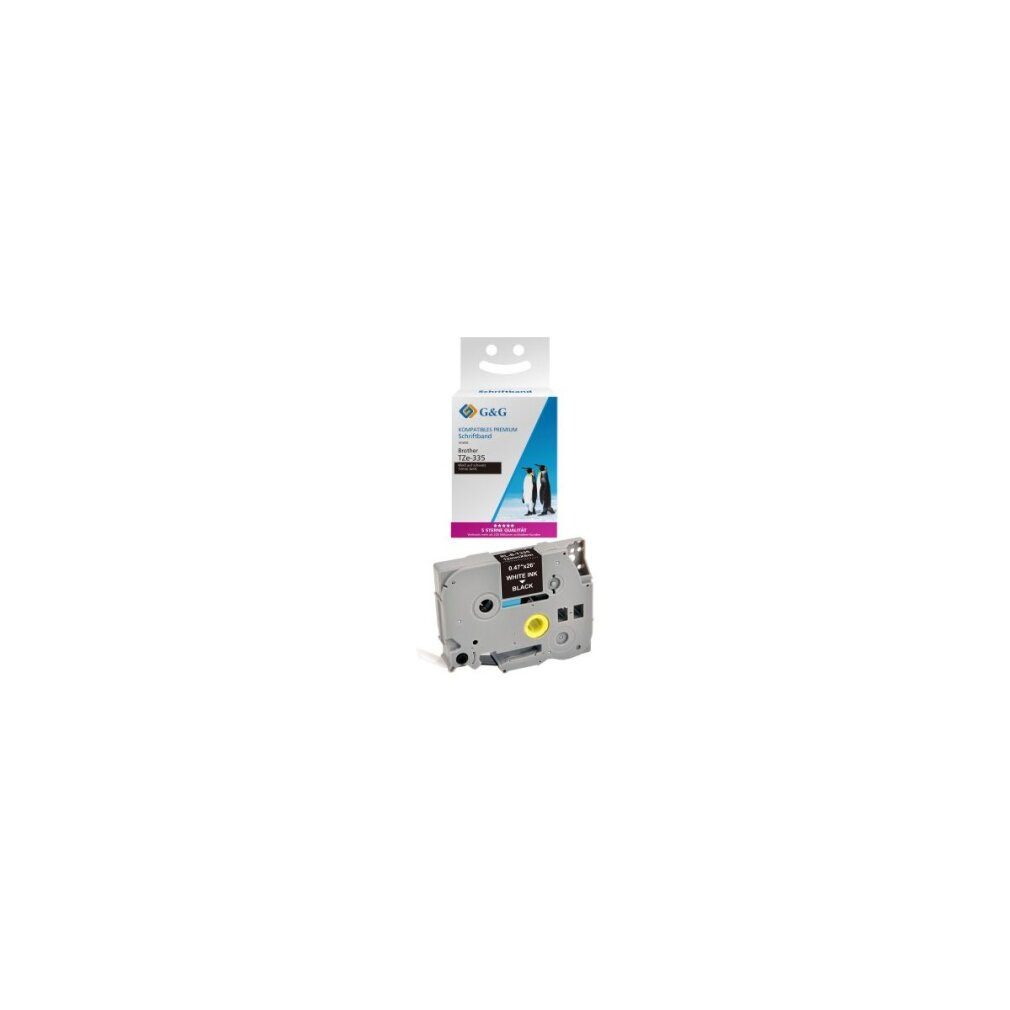 G & G Verlagsgesellschaft Druckerband G&G Schriftband kompatibel mit Brother TZe-335