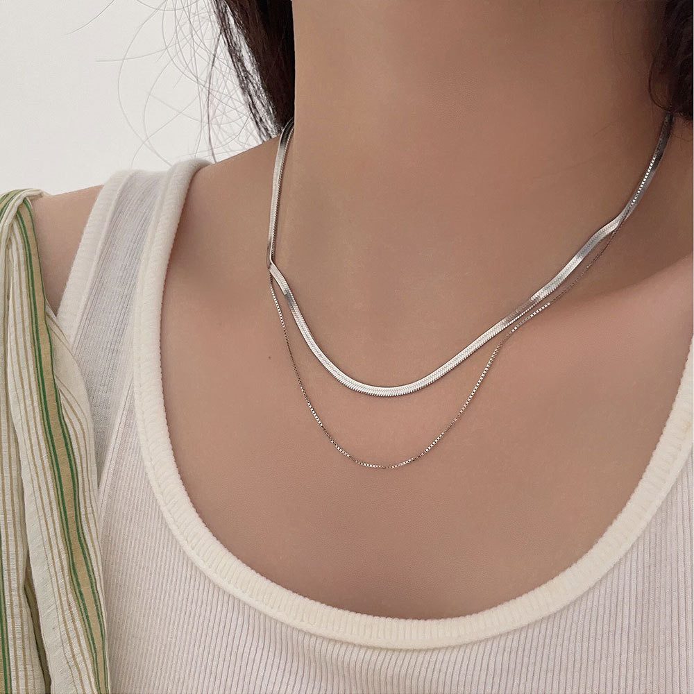 The Beauty House Edelstahlkette doppelreihige Halskette günstig online kaufen