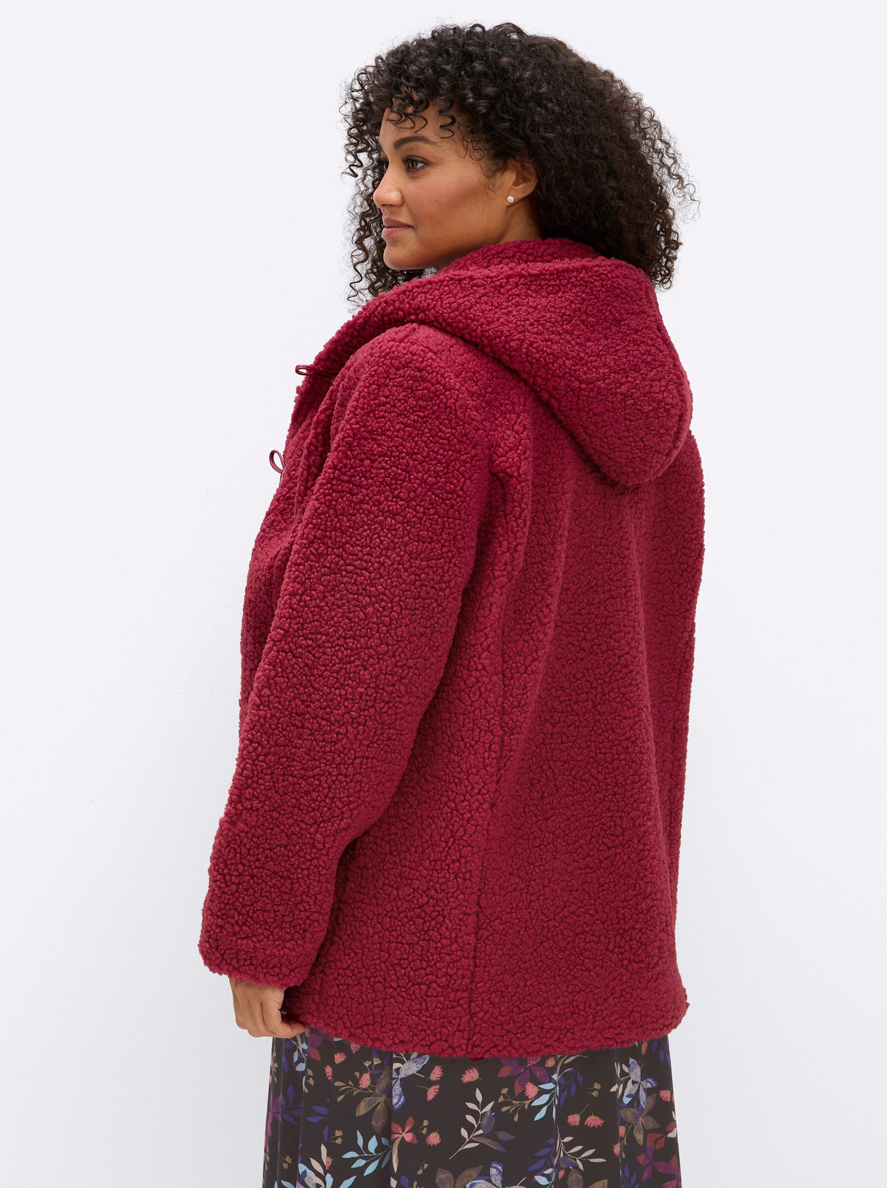 sheego by Joe Browns Winterjacke Teddy-Jacke Langarm – Bild 2 von 5