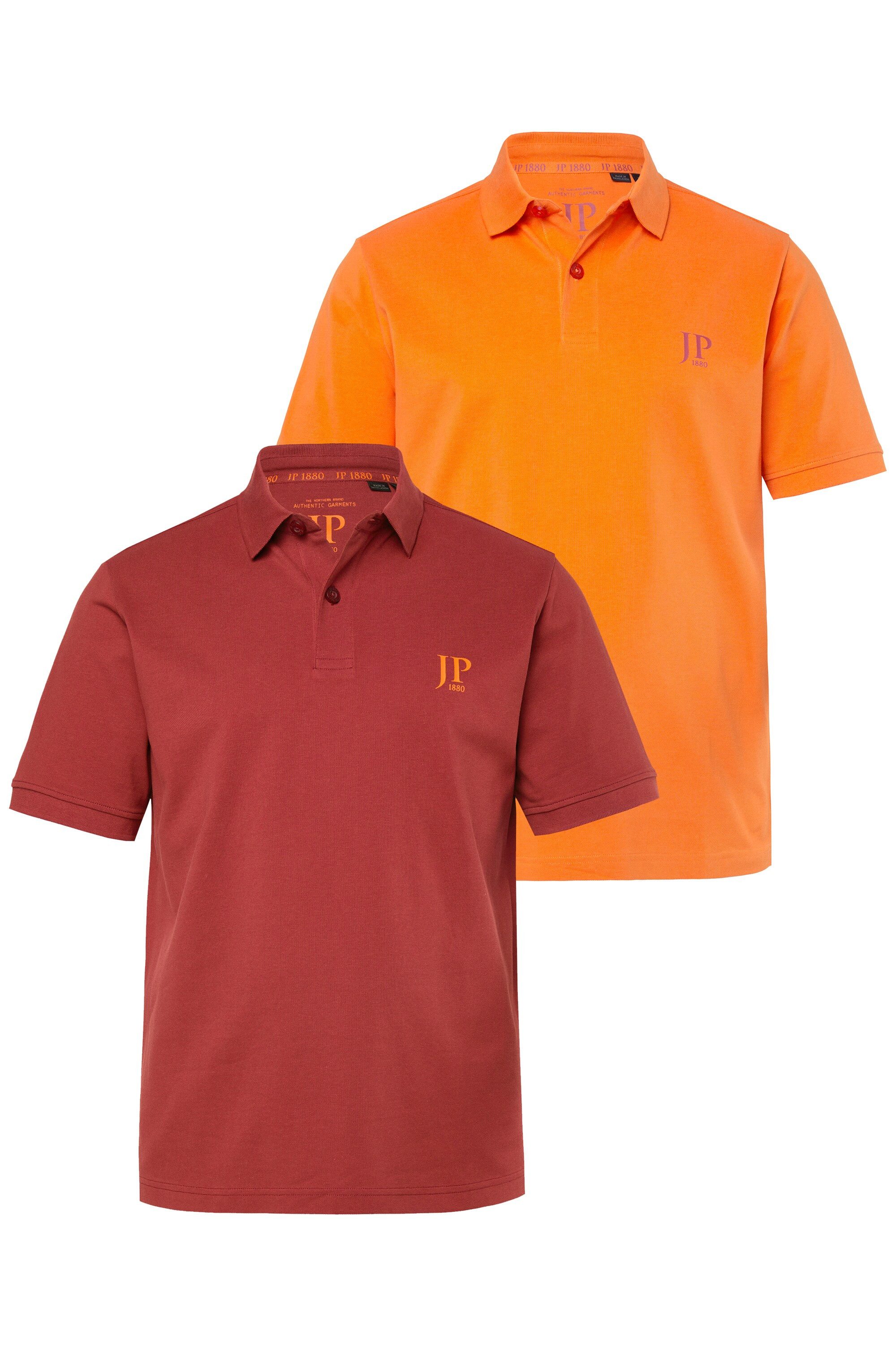 JP1880 Poloshirt bis 7XL Poloshirts 2er-Pack Piqué Seitenschlitze (2-tlg) günstig online kaufen