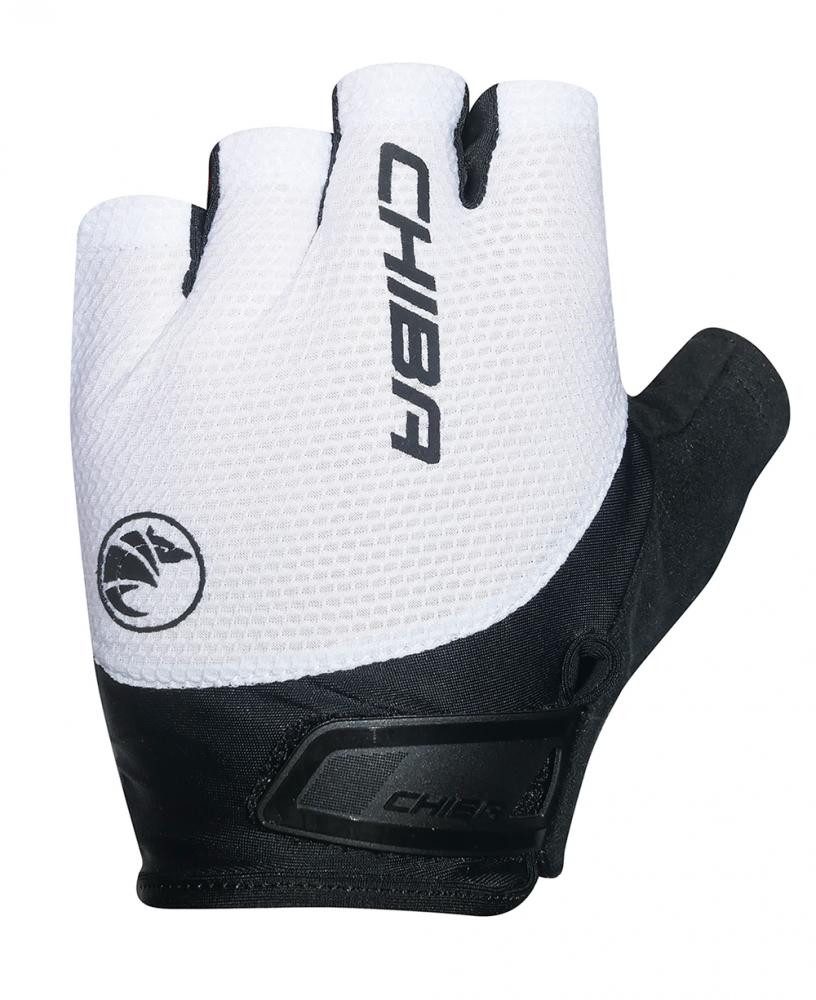 Chiba Fahrradhandschuhe CHIBA Gel Air - Radhandschuhe kurz, weiß, Größe M, atmungsaktiv mit Ge