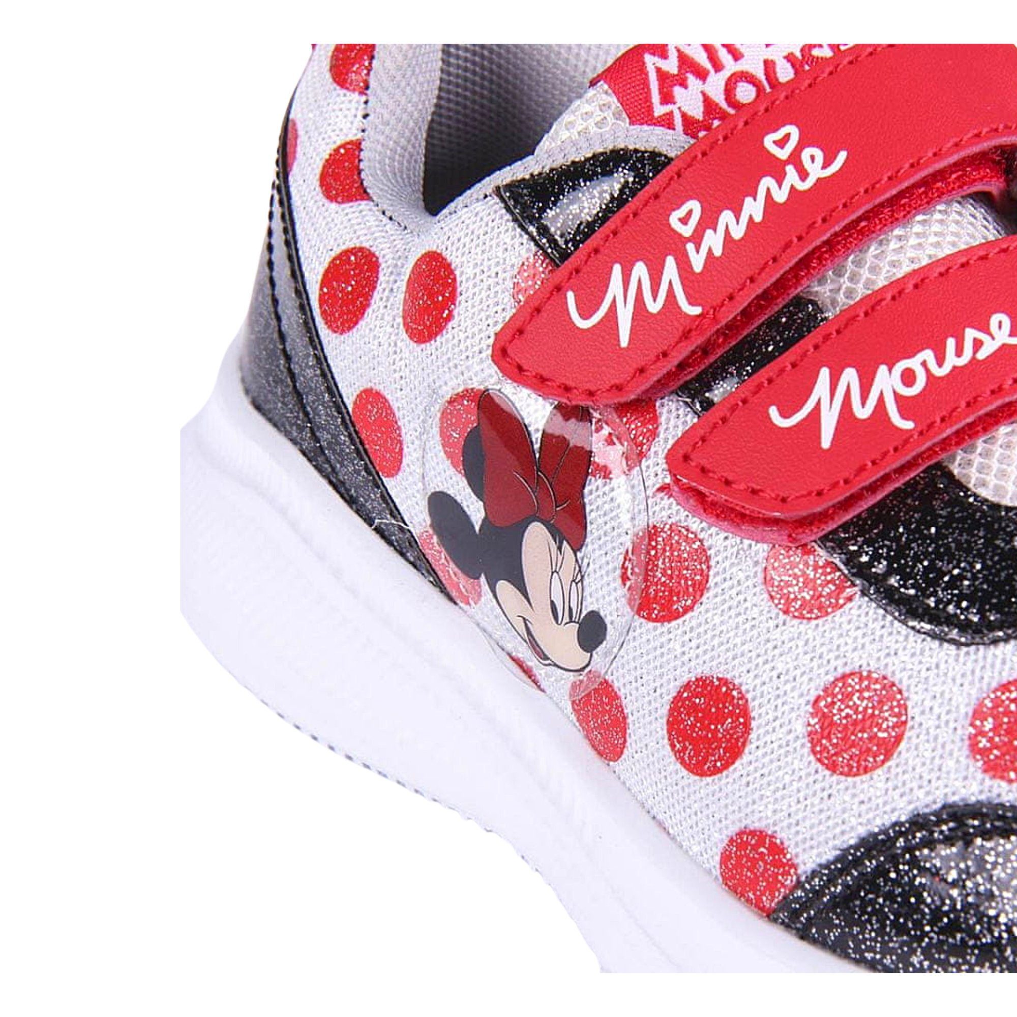 Disney Minnie Mouse Minnie Mädchen Sneaker Schuhe Gr. Maus mit glitzernde cm 23 - 28 Klettverschluss