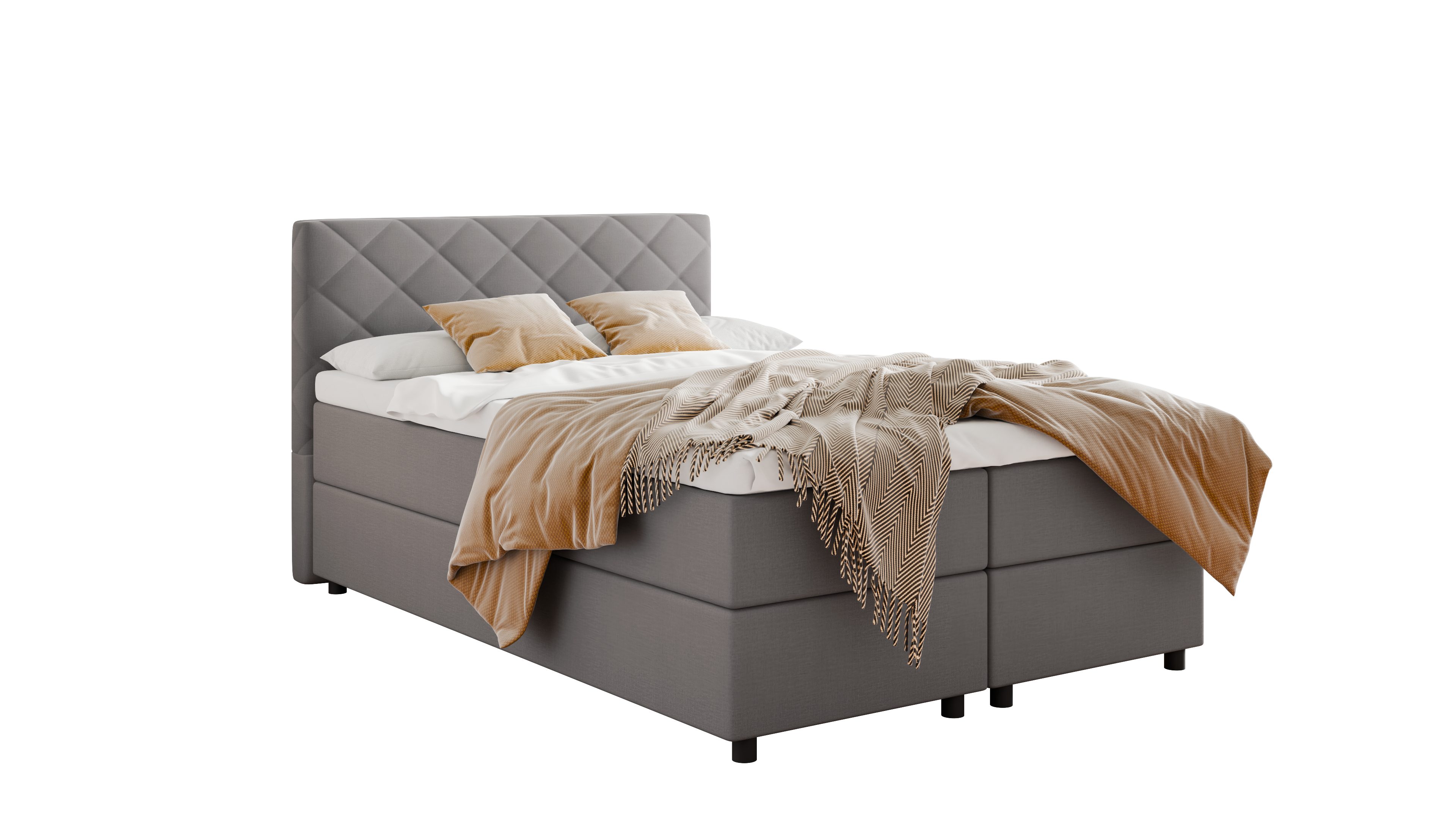 PANDA MÖBEL GmbH Boxspringbett DIAMARO 140x200, 160x200, 180x200, mit Bettkasten und Topper, Stilvolles Design – zeitlose Eleganz