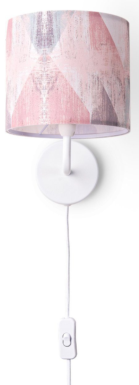 Paco Home Wandleuchte Mero 102, ohne Wohnzimmer Lampe Kabel âˆ…18cm Stecker Leuchtmittel, Abstrakt E14 3m Flur