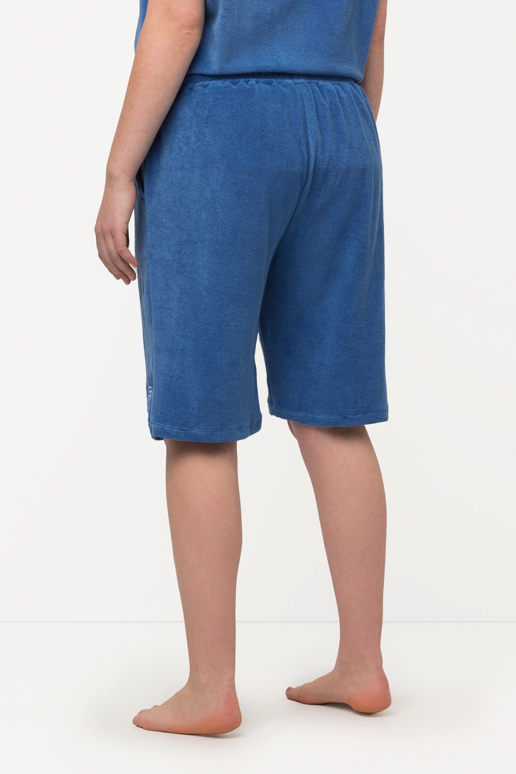 Ulla Popken Bein Jeansshorts Elastikbund Frottee-Shorts weites