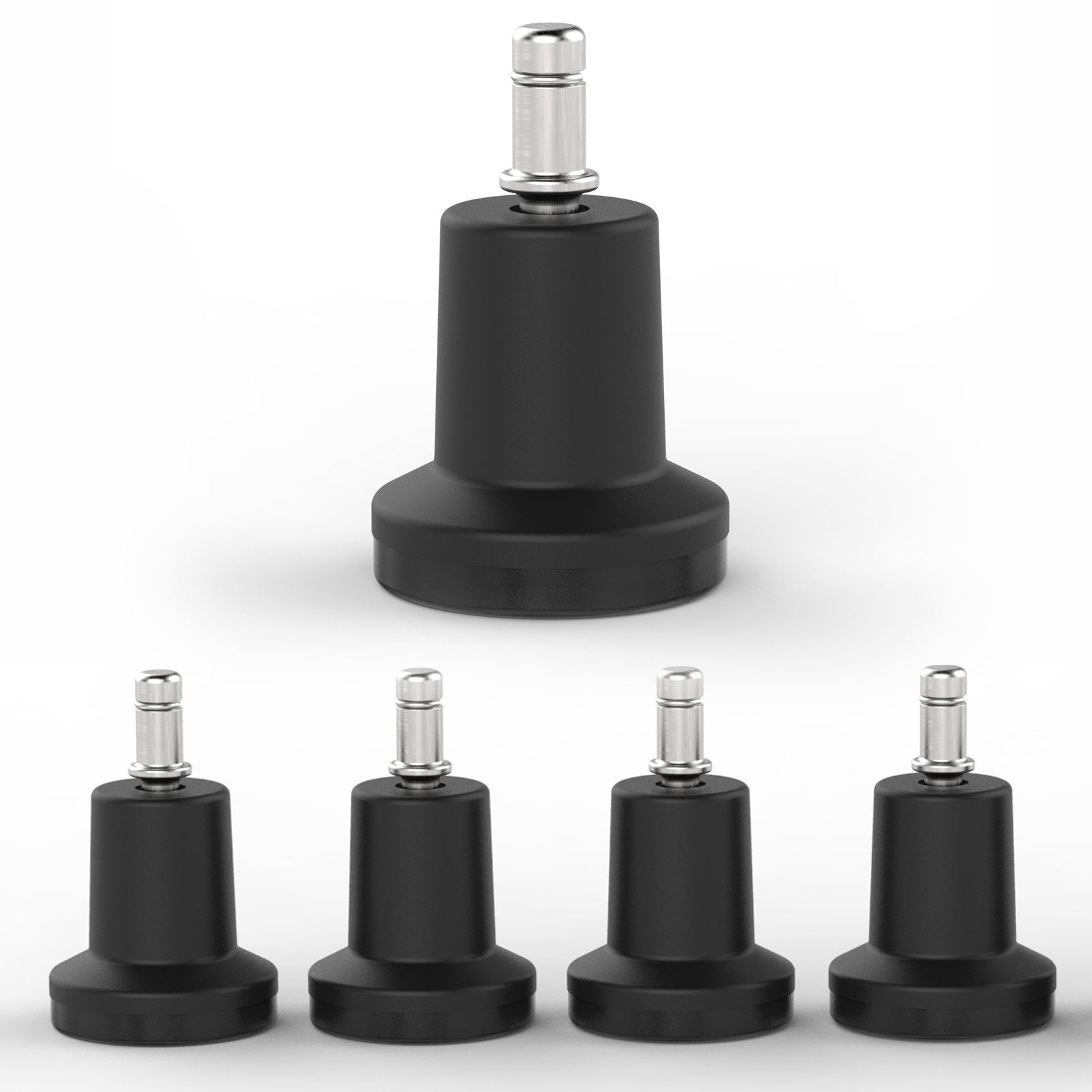 Versee Stuhlrolle Bürostuhlgleiter Bodengleiter Gleiter schwarz Bolzen 11x22mm + 5 Filze, (Set, 1-St)