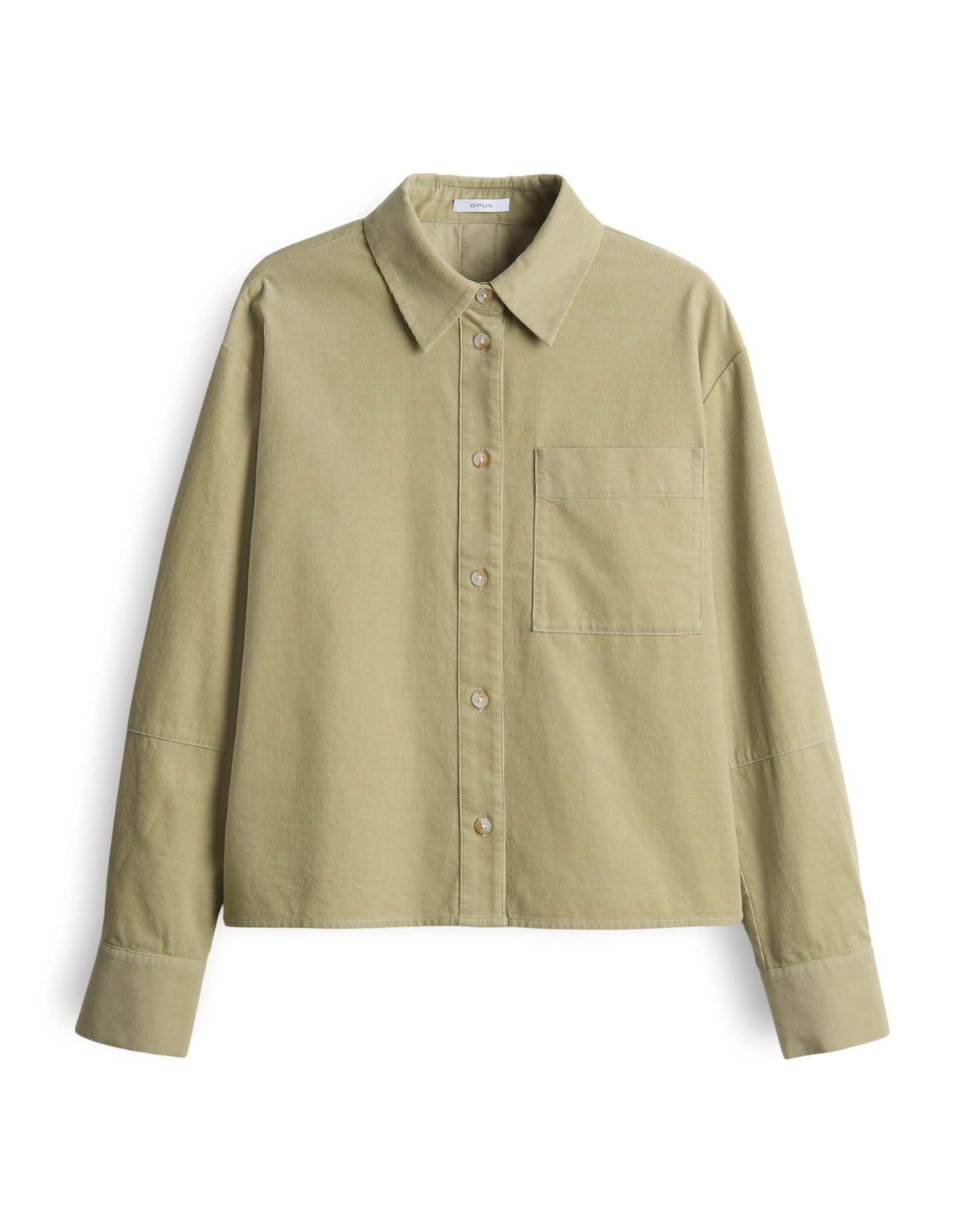 OPUS Langarmbluse FRONE aus BCI Cotton überschnittene Schulter mit Langarm, extrem weicher Griff
