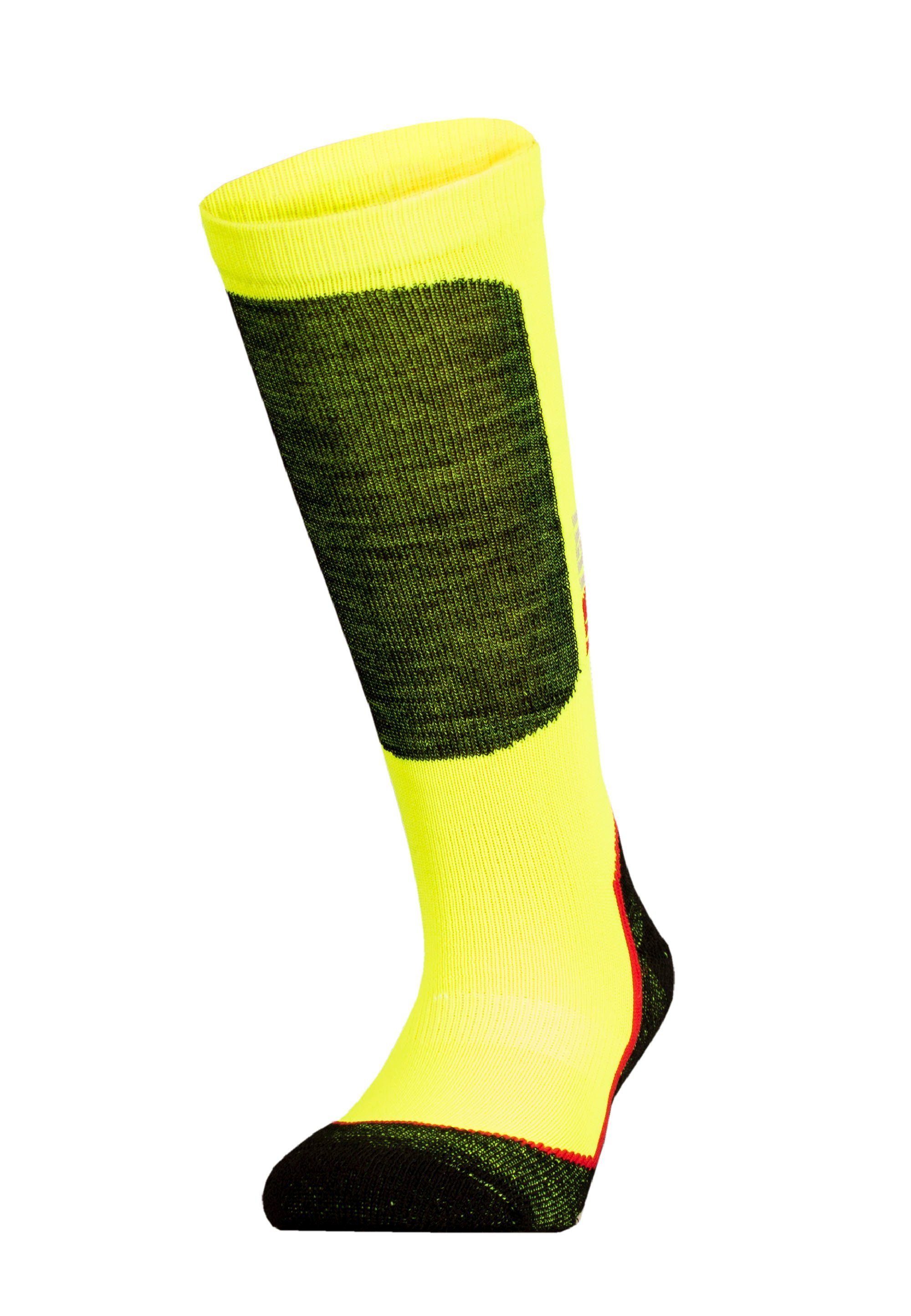 (1-Paar) gelb-grün HALLA JR mit praktischer Socken Quick UphillSport Dry-Technologie
