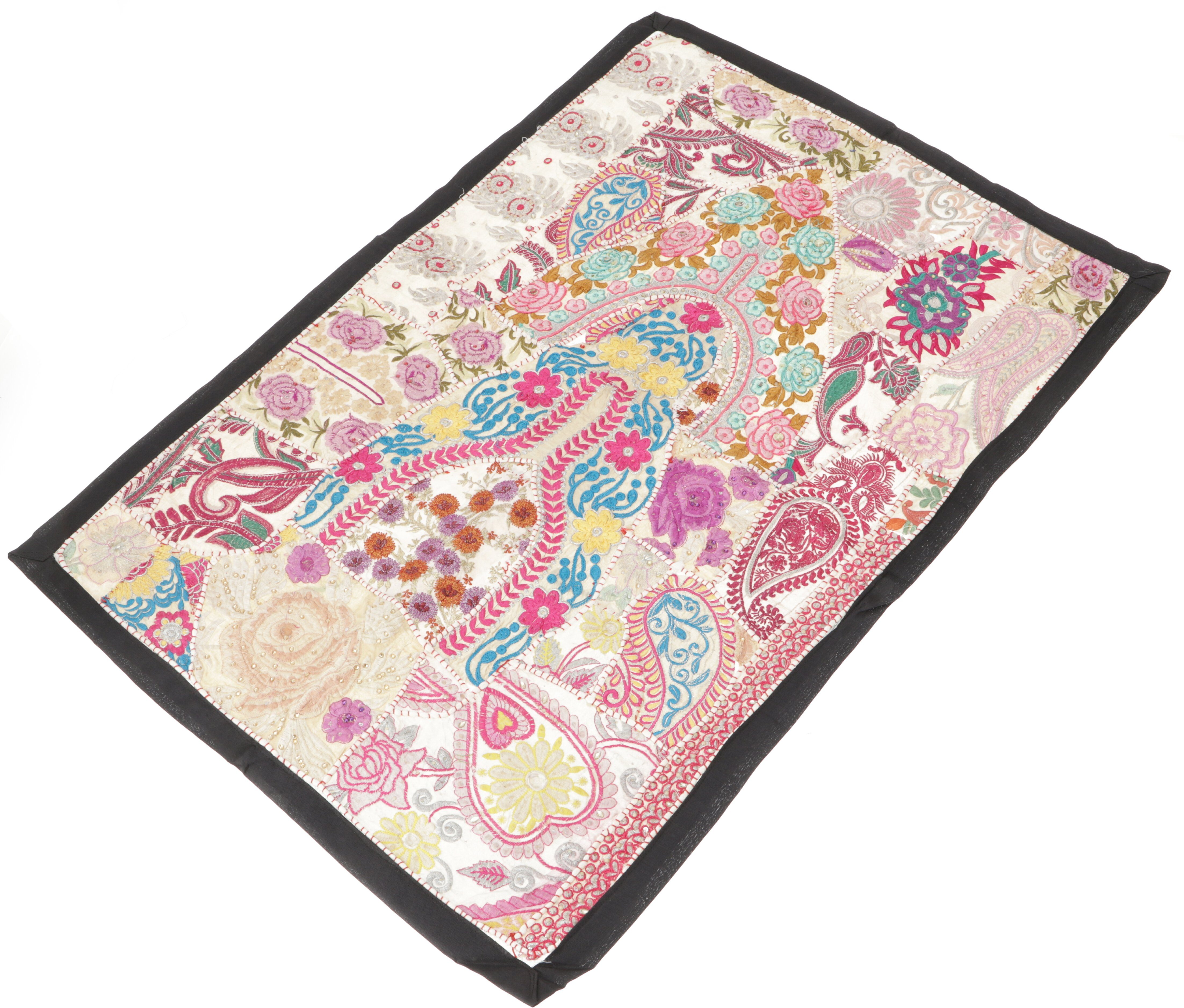 Guru-Shop Wandteppich Indischer Wandteppich Patchwork.., Höhe: 65 mm