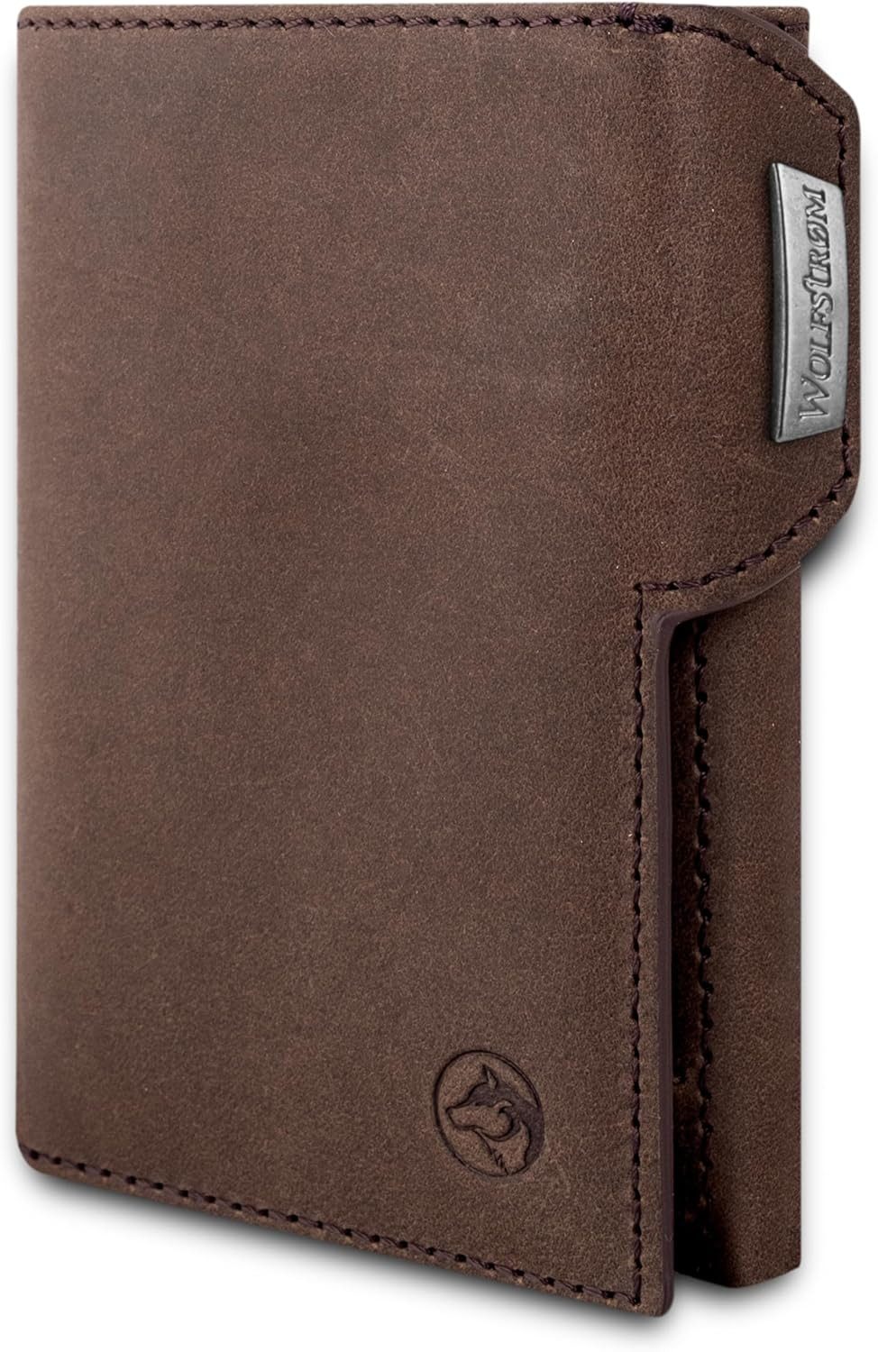 Wolfstrøm Geldbörse 'Svente' Slim Wallet I 11 Karten Mini Geldbörse Unisex mit Münzfach (Handgefertigt, Made in Europe), Handgefertigt in Europa