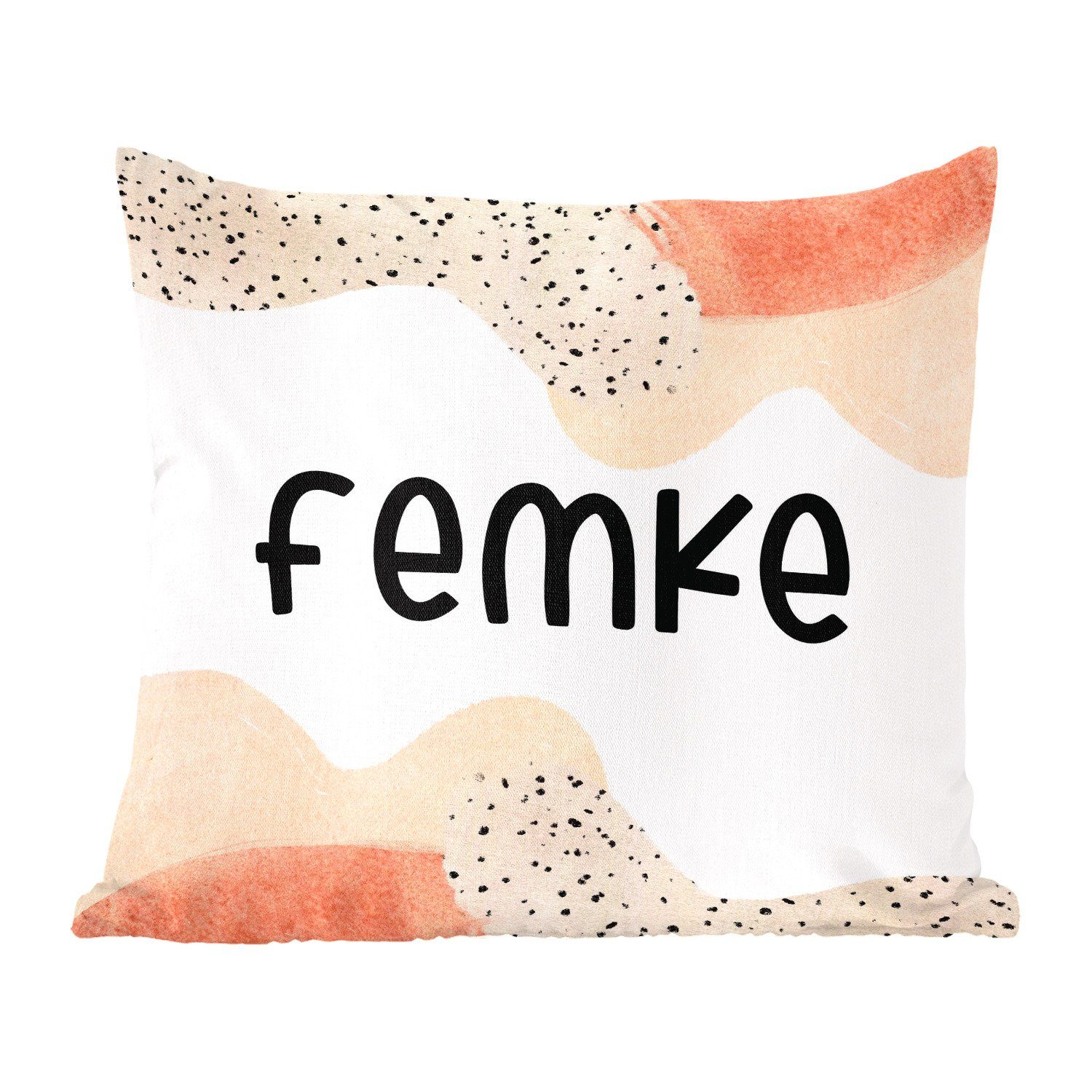 Femke Mädchen, Deko, Sofakissen Zierkissen Dekokissen - für mit Füllung Wohzimmer, Pastell MuchoWow Schlafzimmer, -