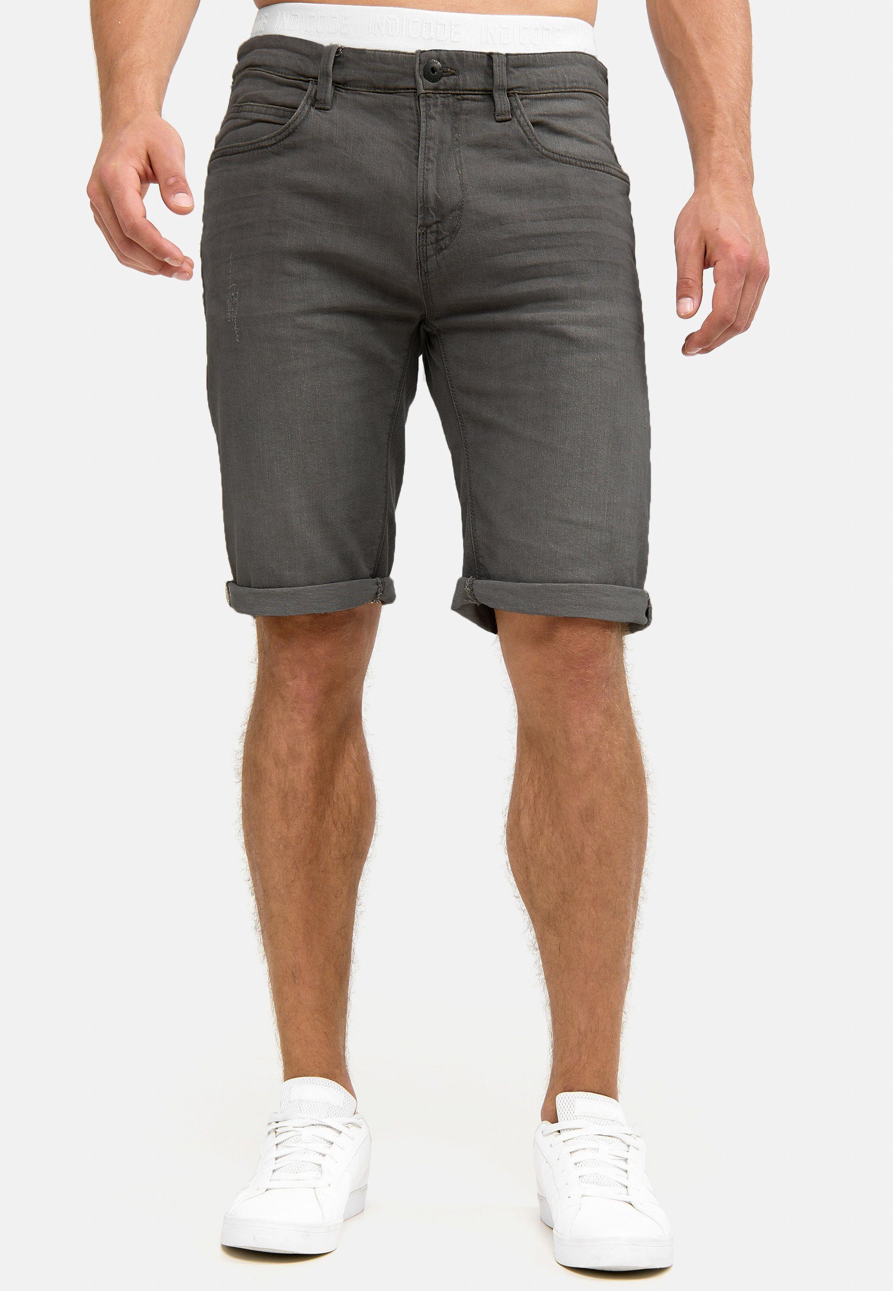 Indicode Jeansshorts Caden DK Grey