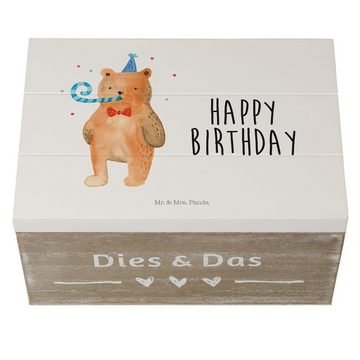 Mr. & Mrs. Panda Dekokiste Birthday Bär - Weiß - Geschenk, Geschenkbox, Schatulle, Alles Gute, H (1 St)