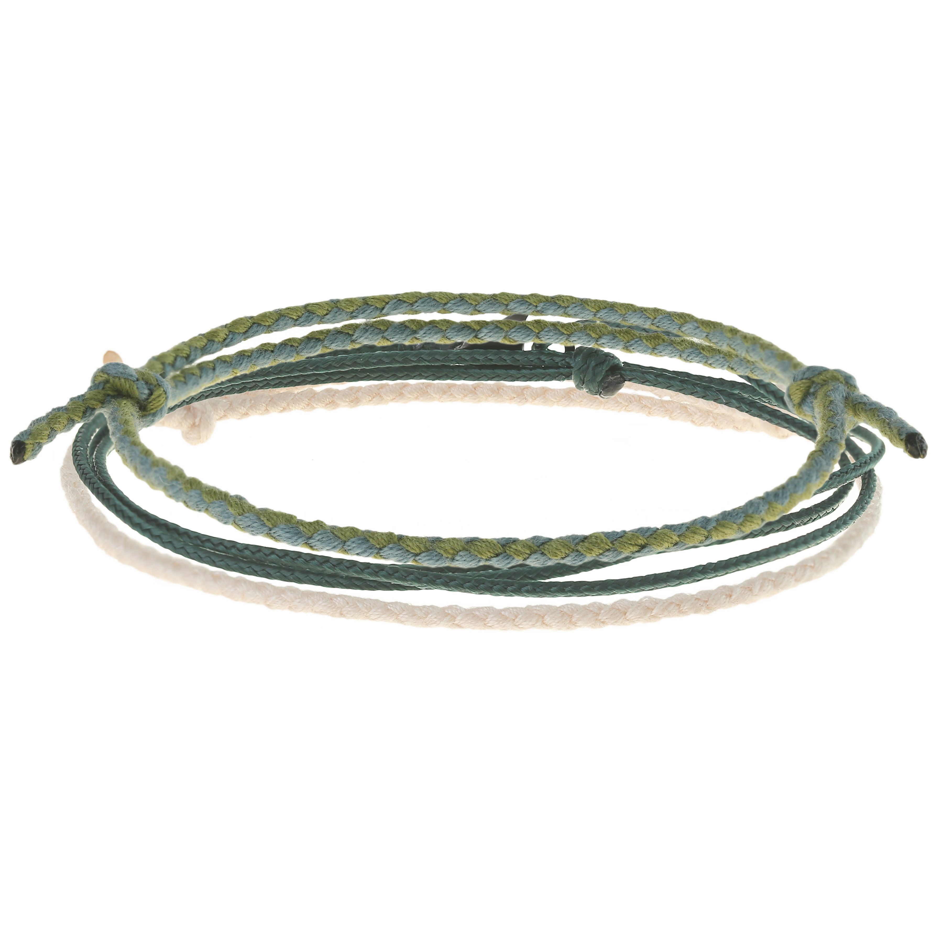 Made by Nami Armband Set Armband Herren Damen bunt mit verschiedenen Armbändern, aus Stoff und Edelstahl - Schlichtes Design - Wasserfest