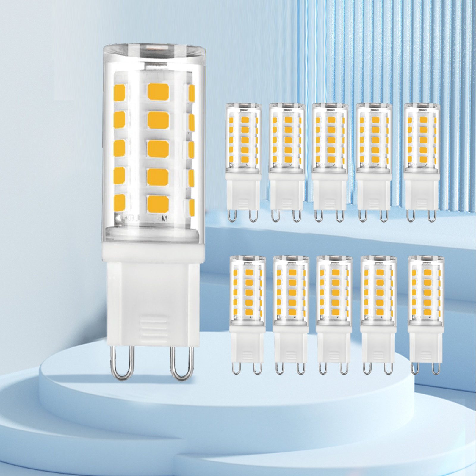 LED-Leuchtmittel G9 5/10 Stück Warmweiß 3000K