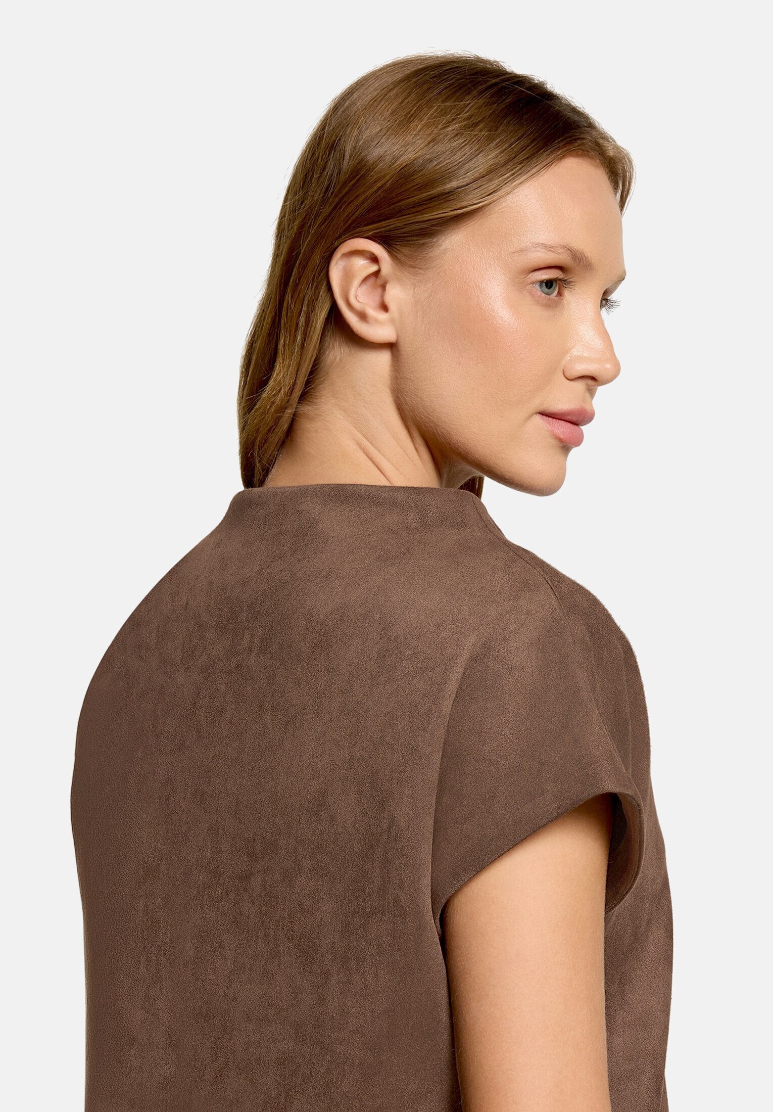 Cartoon Kurzarmshirt Damen mit Stehkragen (1-tlg)
